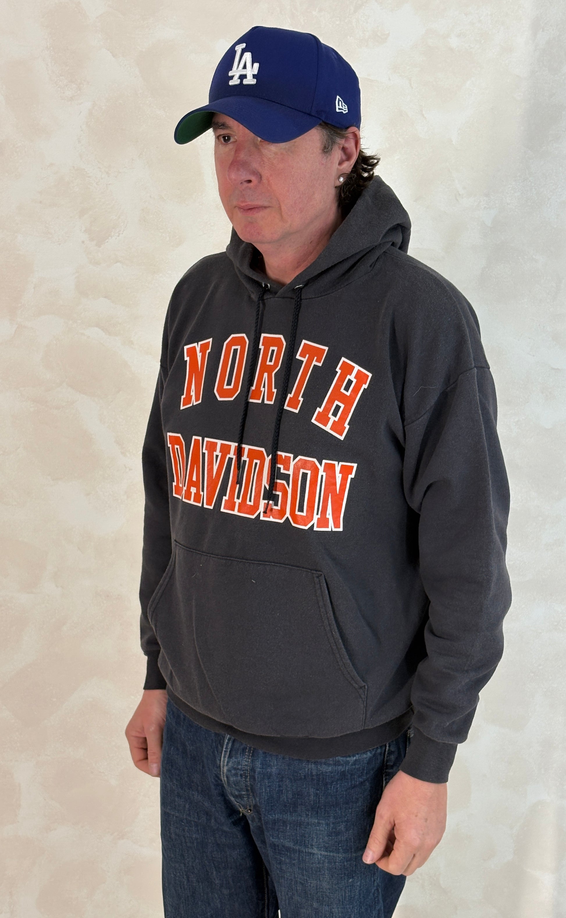 Size L Hooded North Davidson By Hanes - USA Vintage Bcn