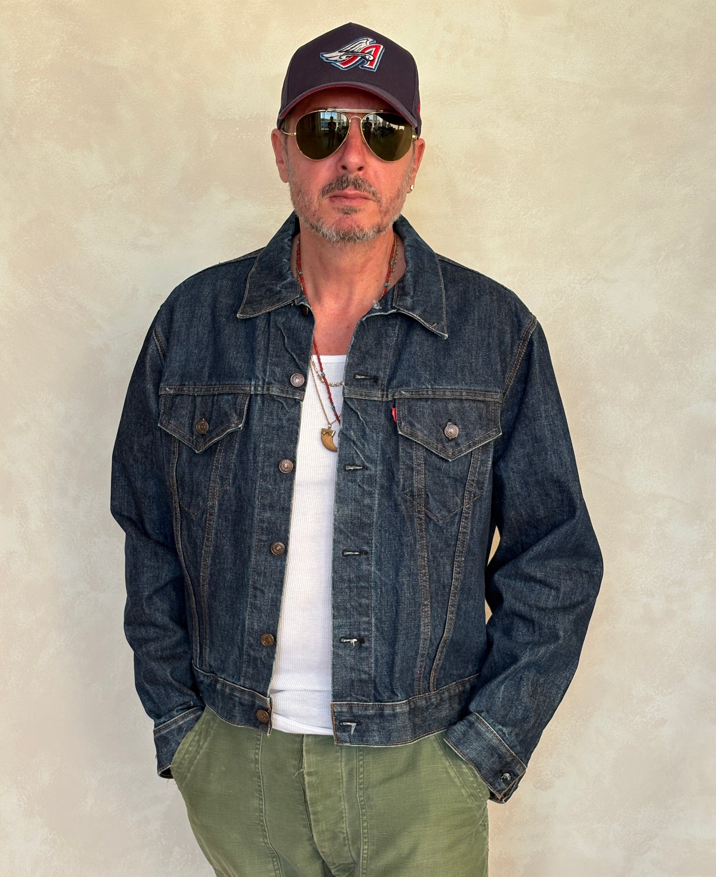 Size 46US / 56EU. Vintage Early 70s 2 pocket Levi’s Denim Jacket 70505 – Single Stitch, Made in USA - USA Vintage Bcn