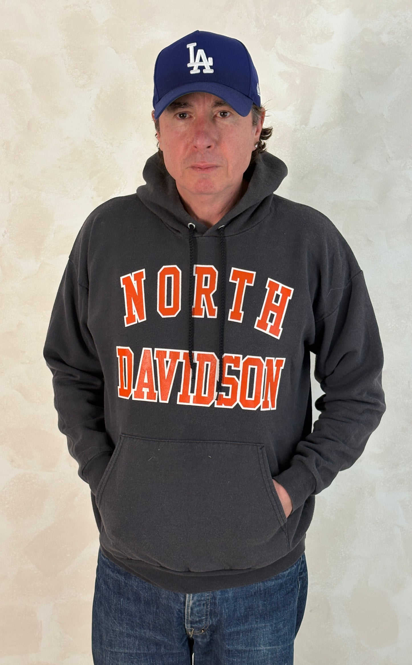 Size L Hooded North Davidson By Hanes - USA Vintage Bcn