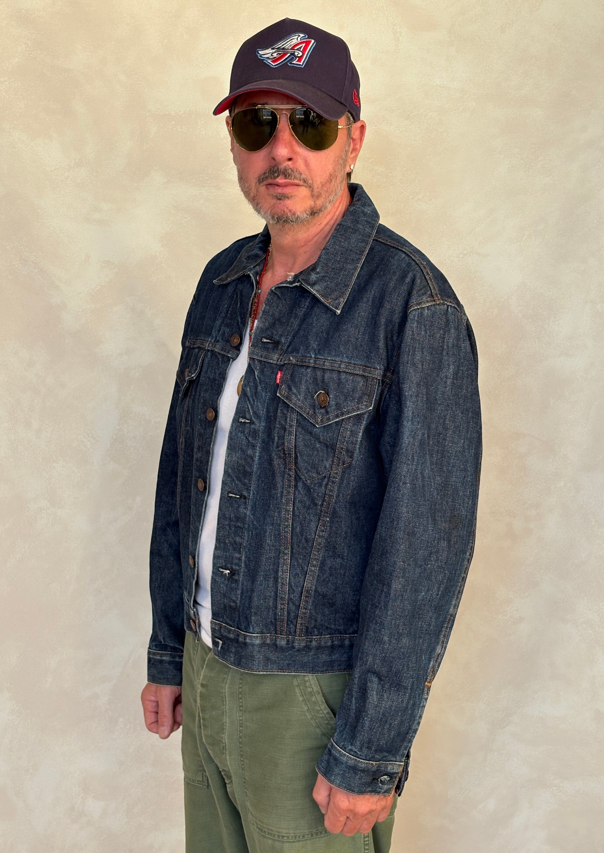 Size 46US / 56EU. Vintage Early 70s 2 pocket Levi’s Denim Jacket 70505 – Single Stitch, Made in USA - USA Vintage Bcn