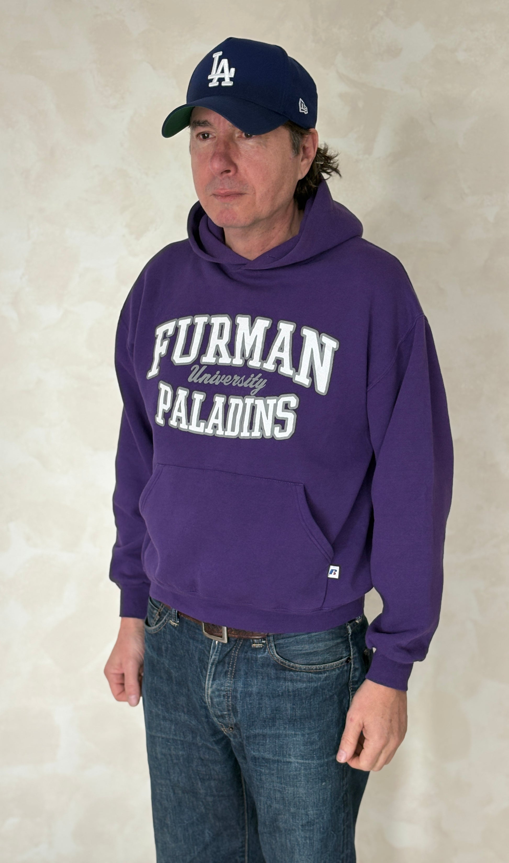 Size M Hooded Furman University Paladins By Russell - USA Vintage Bcn