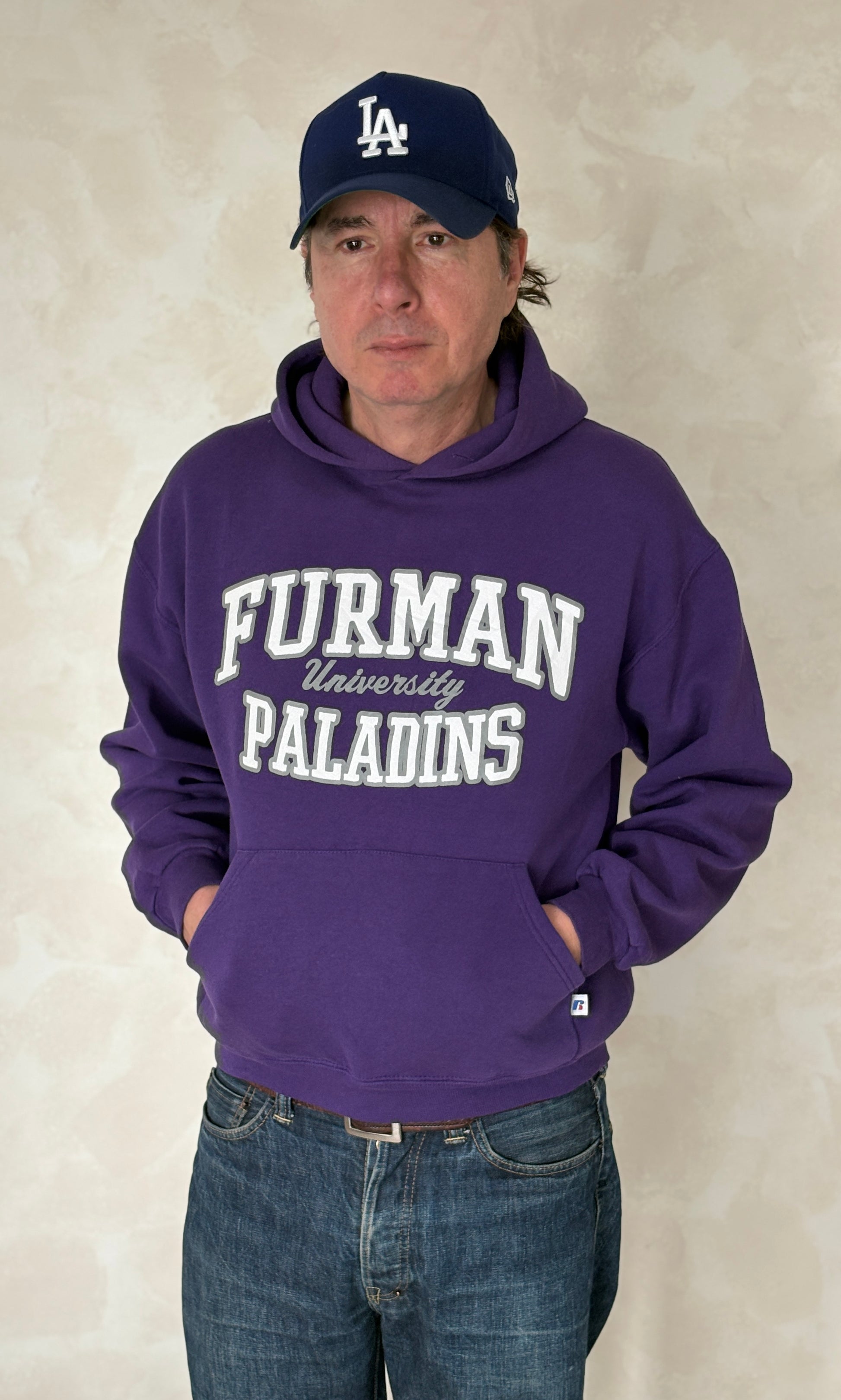 Size M Hooded Furman University Paladins By Russell - USA Vintage Bcn