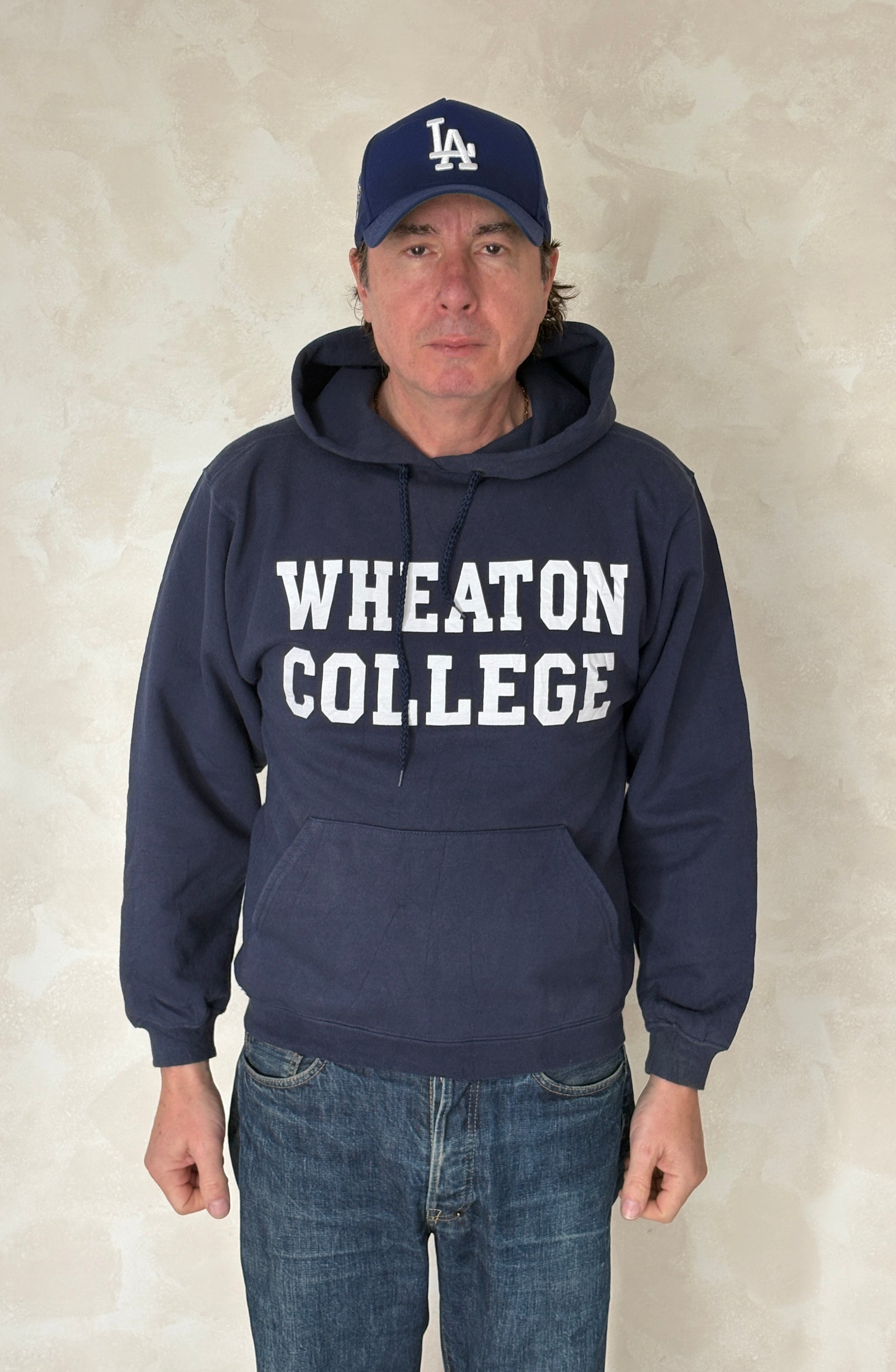 Size S Hooded Wheaton College Made in USA By The Cotton Exchange - USA Vintage Bcn