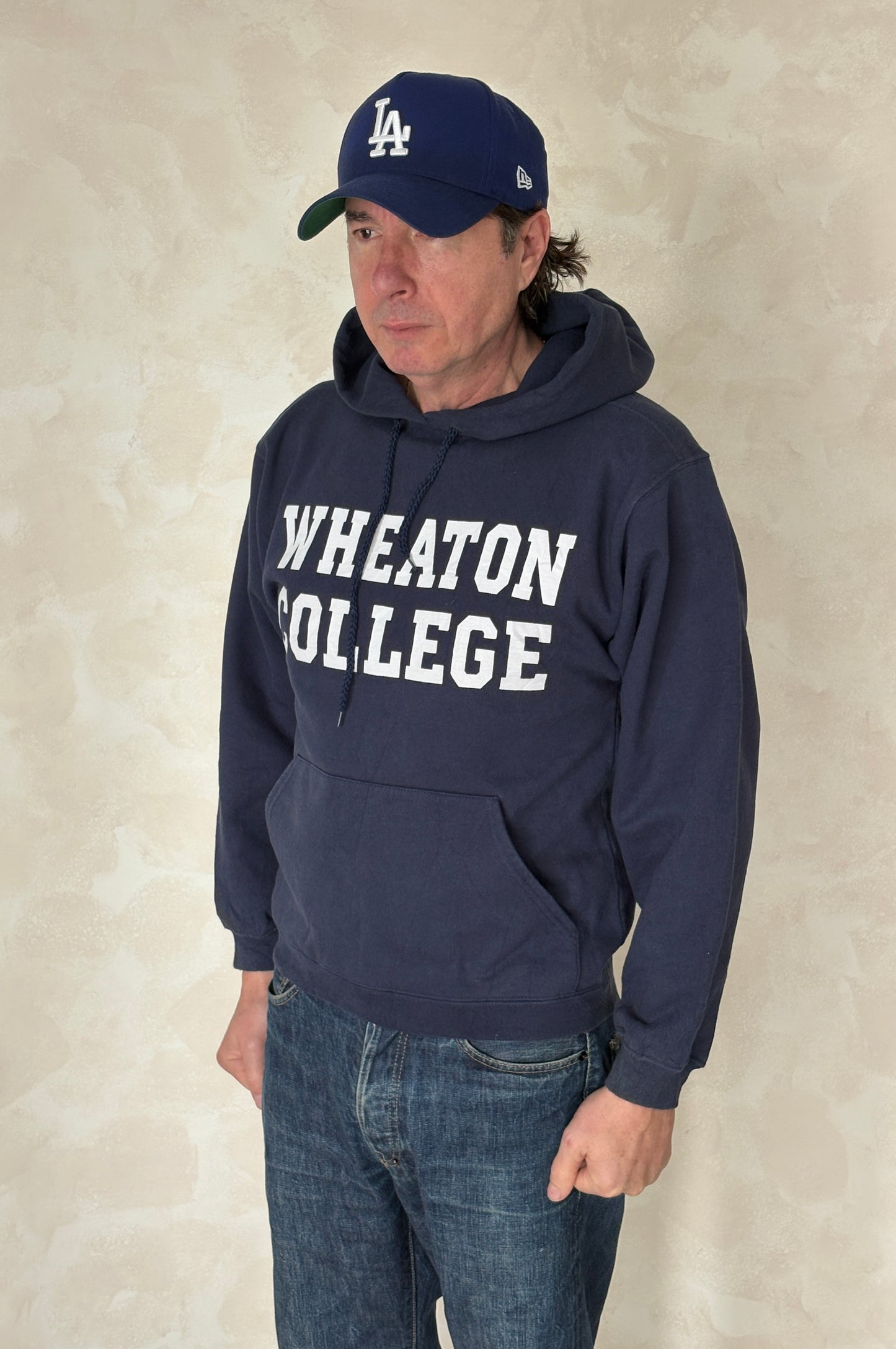 Size S Hooded Wheaton College Made in USA By The Cotton Exchange - USA Vintage Bcn