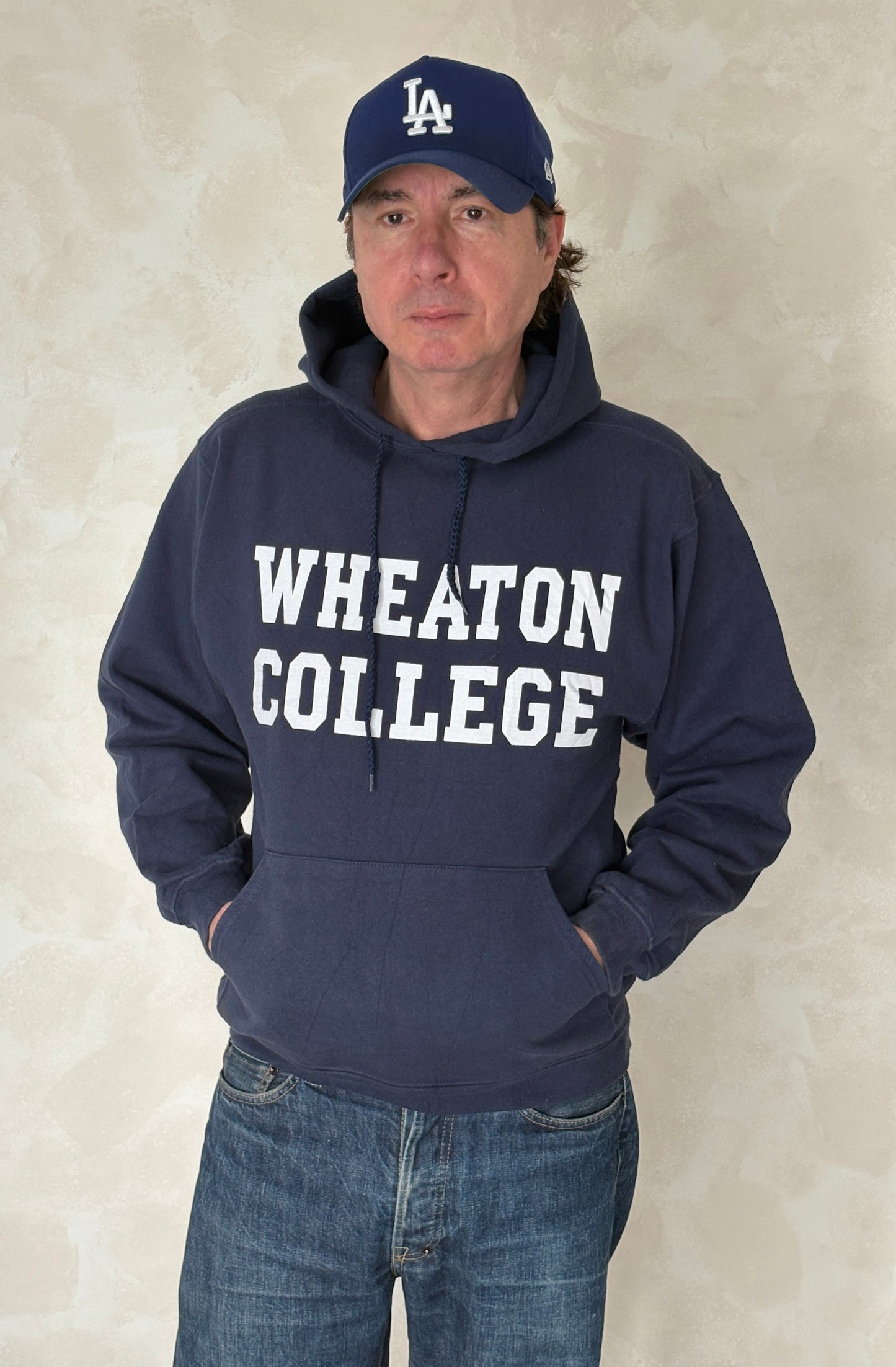 Size S Hooded Wheaton College Made in USA By The Cotton Exchange - USA Vintage Bcn