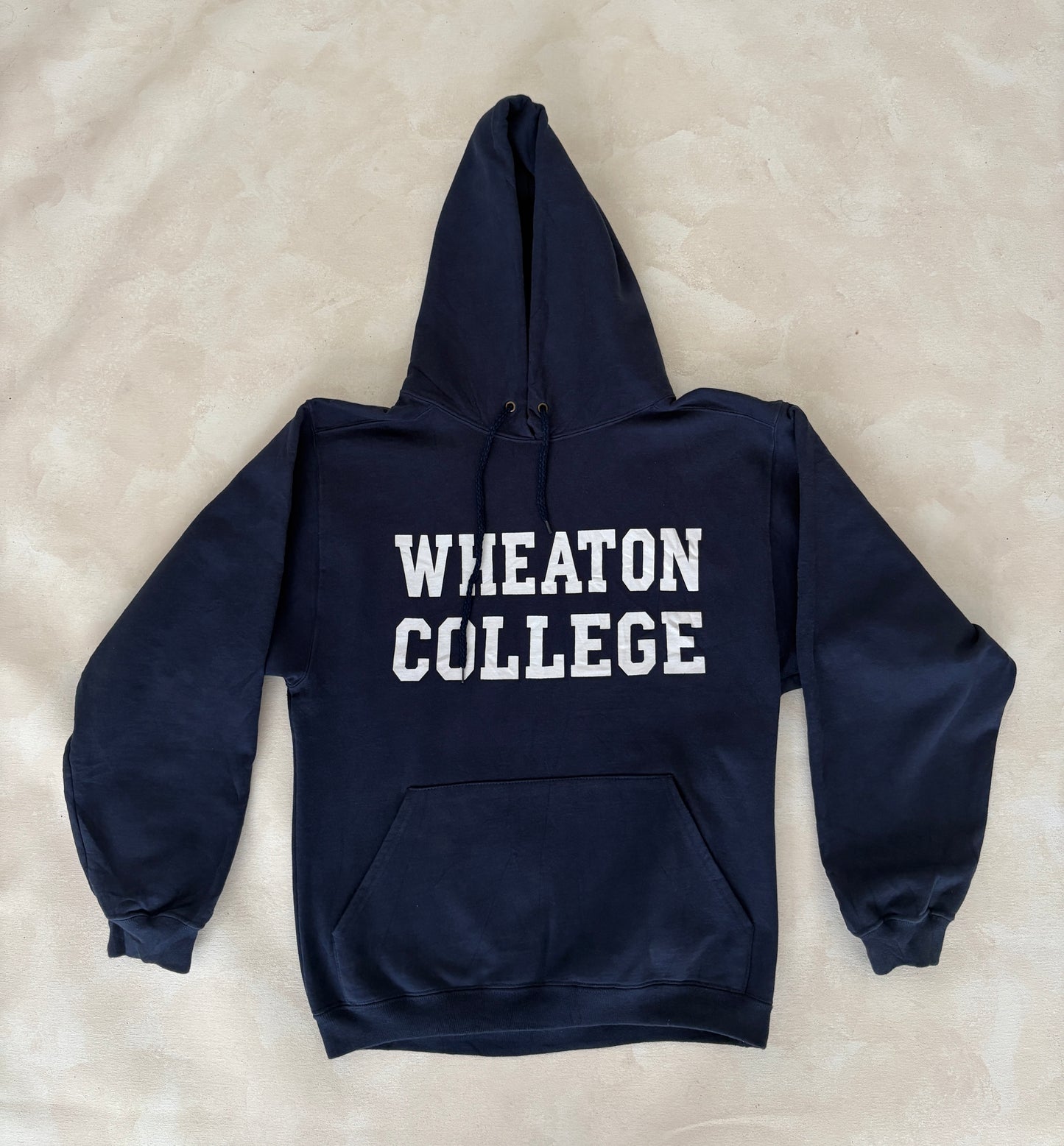 Size S Hooded Wheaton College Made in USA By The Cotton Exchange - USA Vintage Bcn