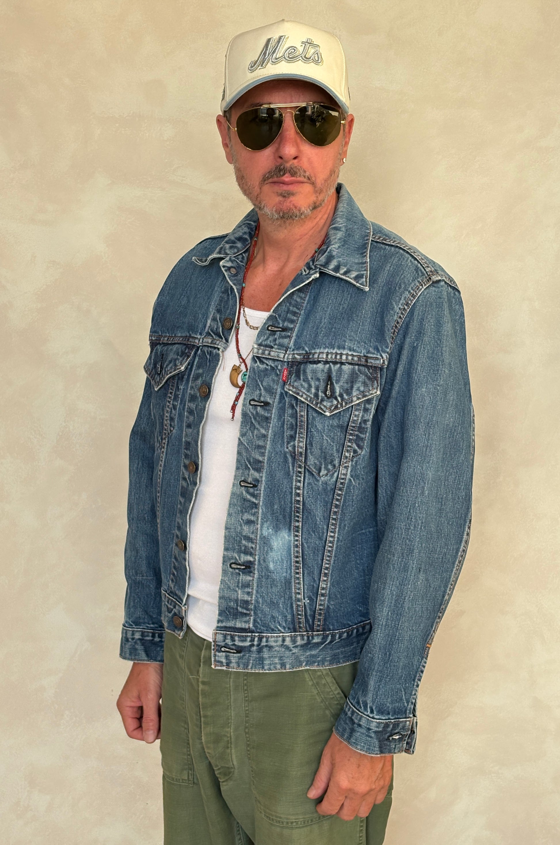 Size 42US / 52EU. Vintage Early 70s 2 pocket Levi’s Denim Jacket 70505 – Single Stitch, Made in USA - USA Vintage Bcn