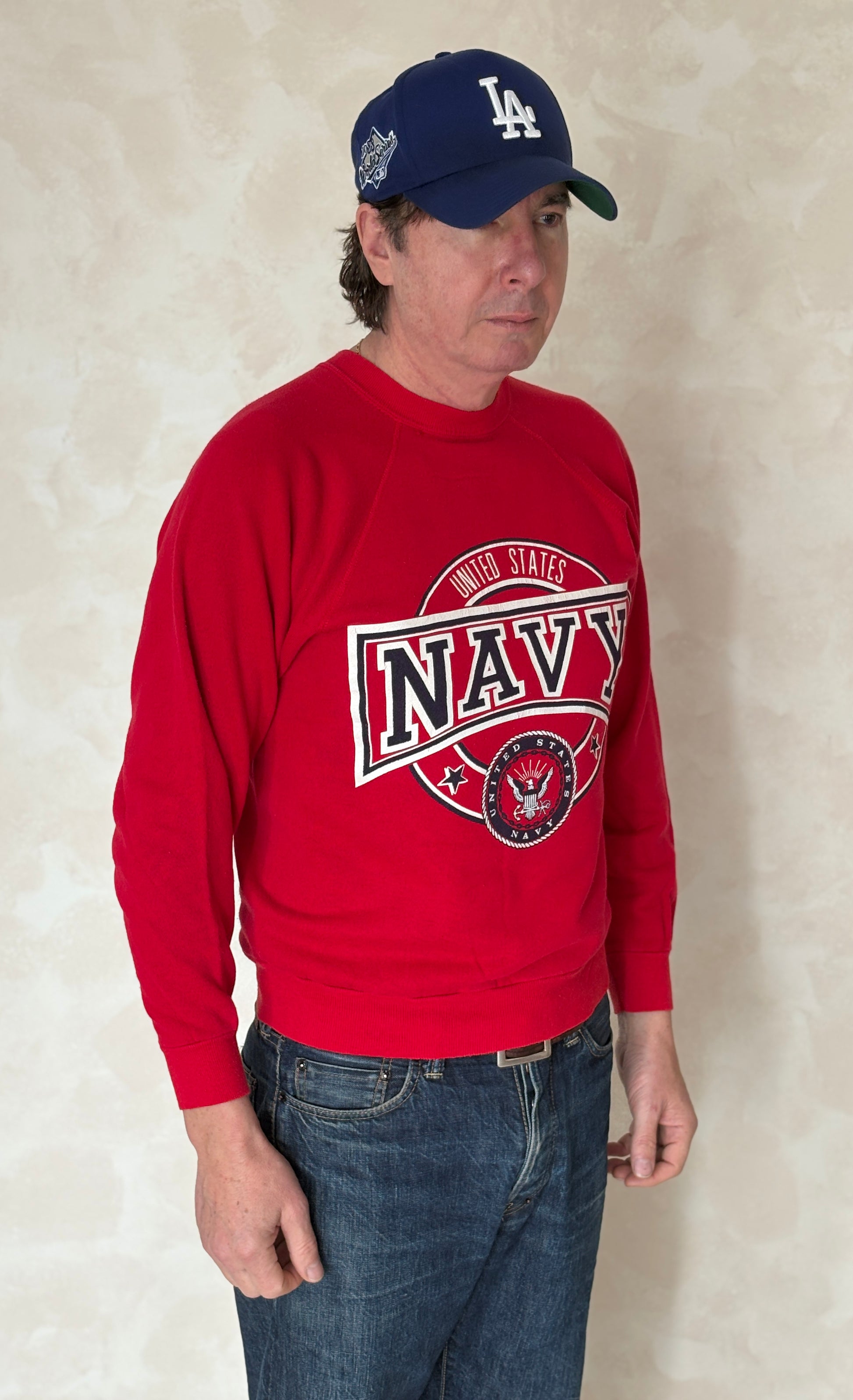 Size M Crew Sweat United States Navy Made in USA - USA Vintage Bcn