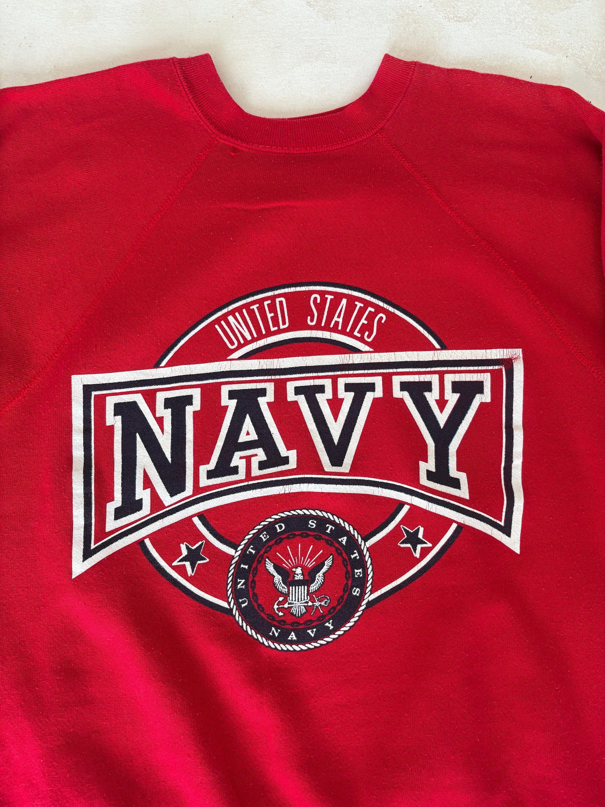Size M Crew Sweat United States Navy Made in USA - USA Vintage Bcn