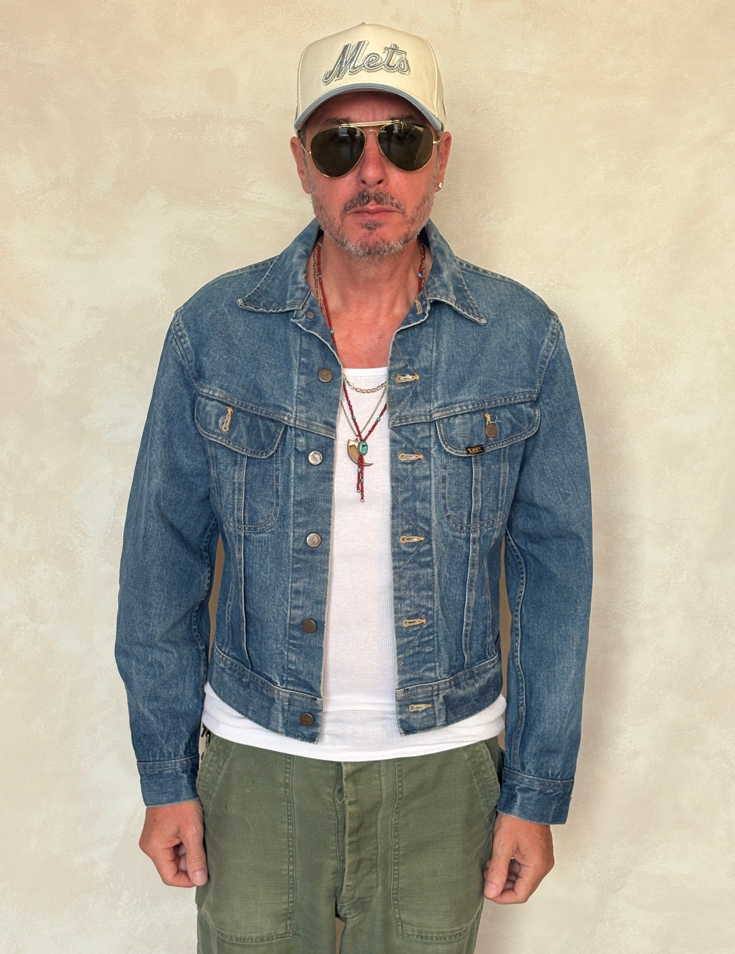 Size 40US / 50EU Vintage 80s Lee Union Made Denim Shirt – 2 Pockets – Made in USA - USA Vintage Bcn