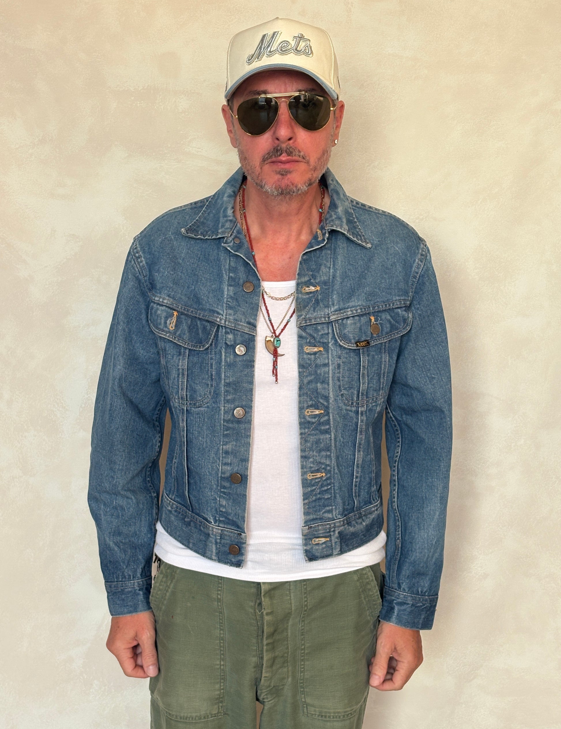 Size 40US / 50EU Vintage 80s Lee Union Made Denim Shirt – 2 Pockets – Made in USA - USA Vintage Bcn