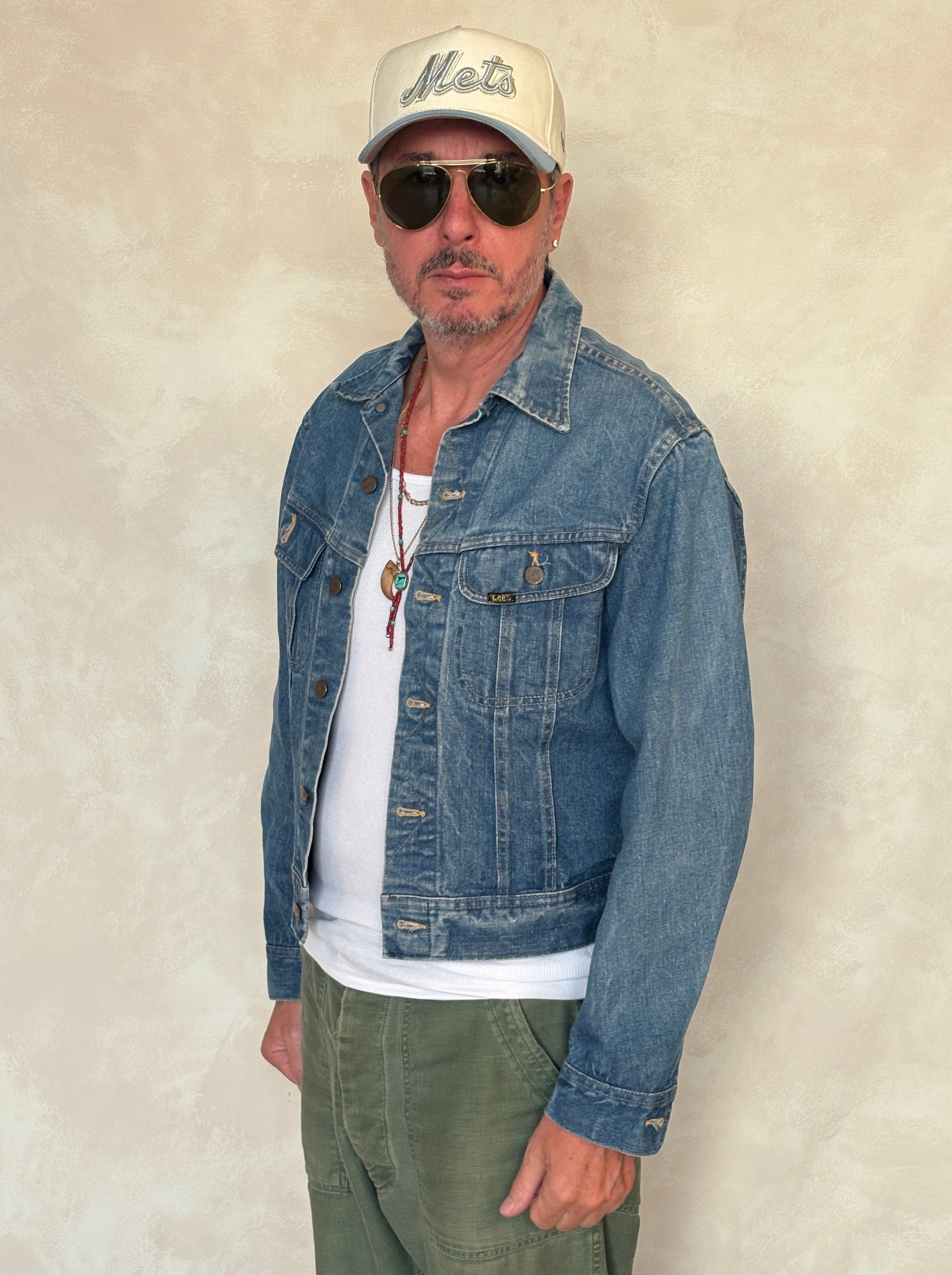 Size 40US / 50EU Vintage 80s Lee Union Made Denim Shirt – 2 Pockets – Made in USA - USA Vintage Bcn