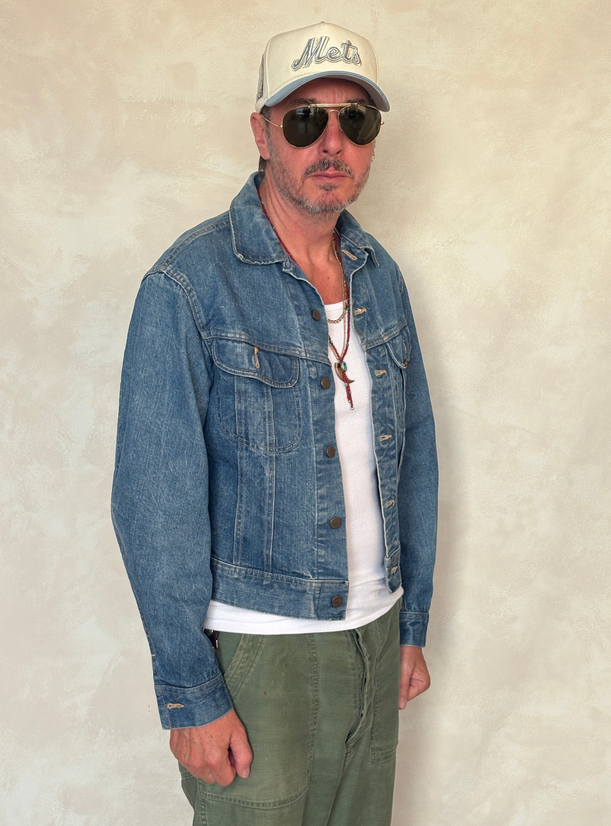 Size 40US / 50EU Vintage 80s Lee Union Made Denim Shirt – 2 Pockets – Made in USA - USA Vintage Bcn