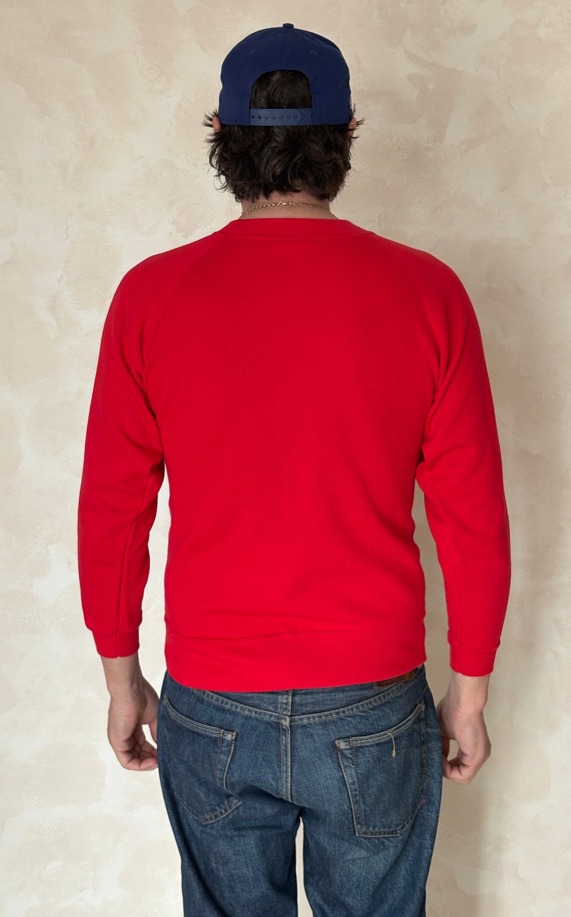 Size S Crew Sweat East Fayette 1980 Made in USA - USA Vintage Bcn