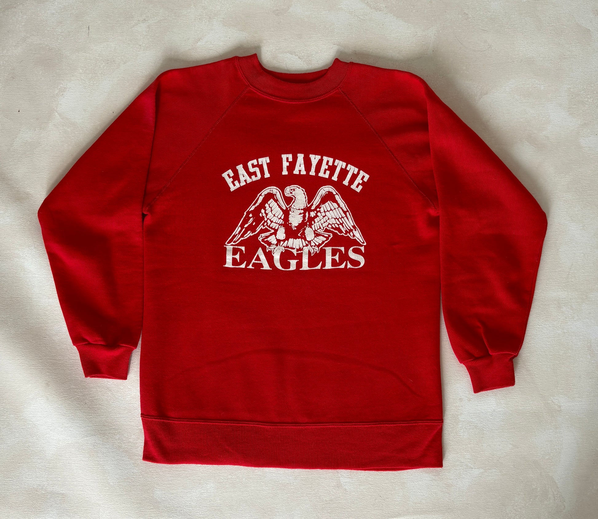 Size S Crew Sweat East Fayette 1980 Made in USA - USA Vintage Bcn