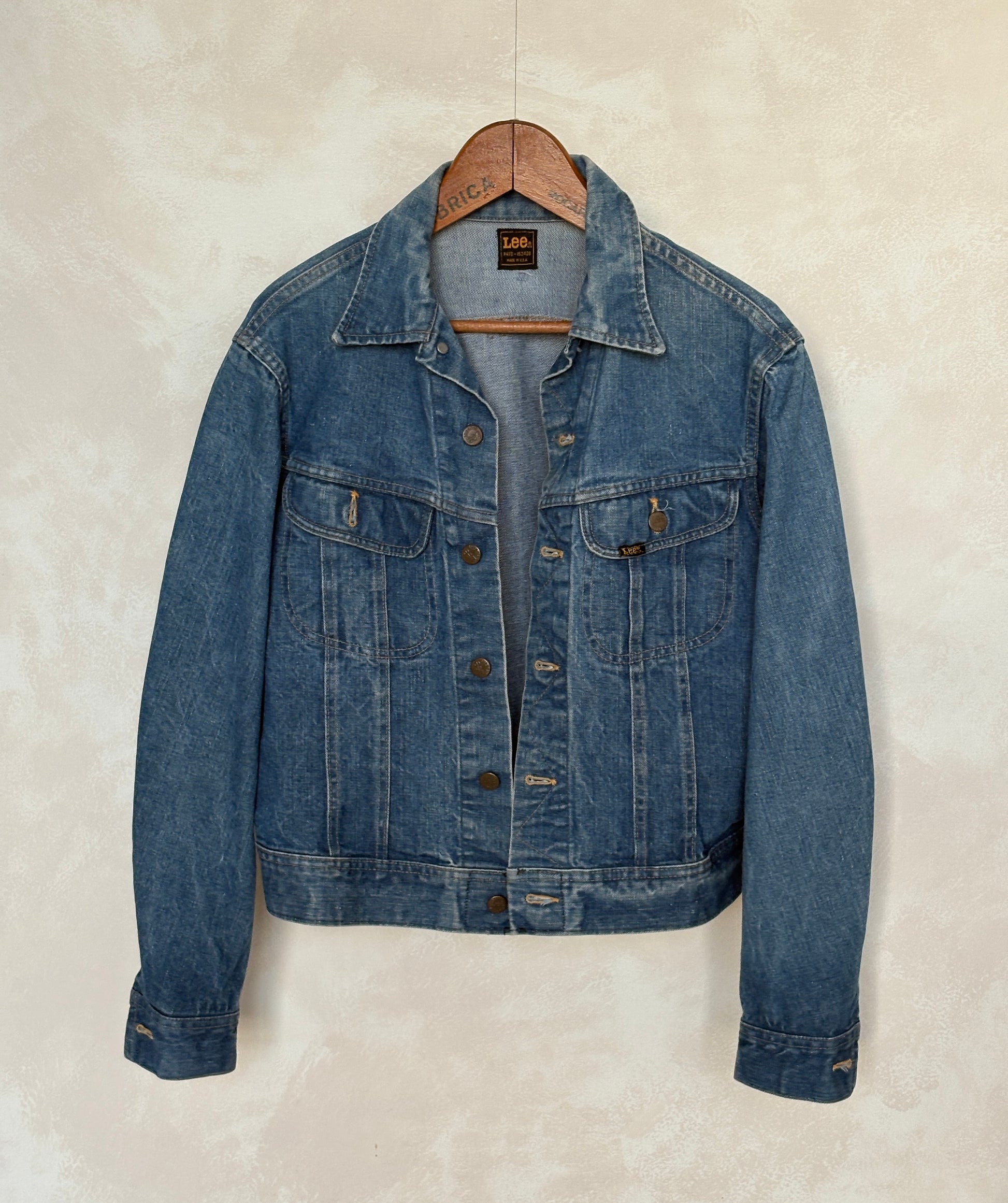 Size 40US / 50EU Vintage 80s Lee Union Made Denim Shirt – 2 Pockets – Made in USA - USA Vintage Bcn