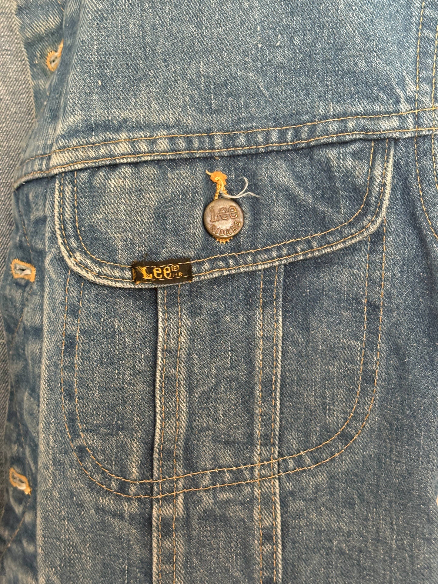 Size 40US / 50EU Vintage 80s Lee Union Made Denim Shirt – 2 Pockets – Made in USA - USA Vintage Bcn