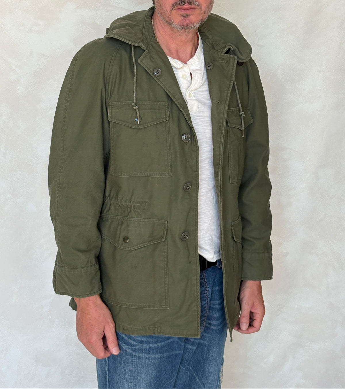 Vintage US Army OG-107 Field Jacket – Small Regular (1960s)-AJ357 Studio