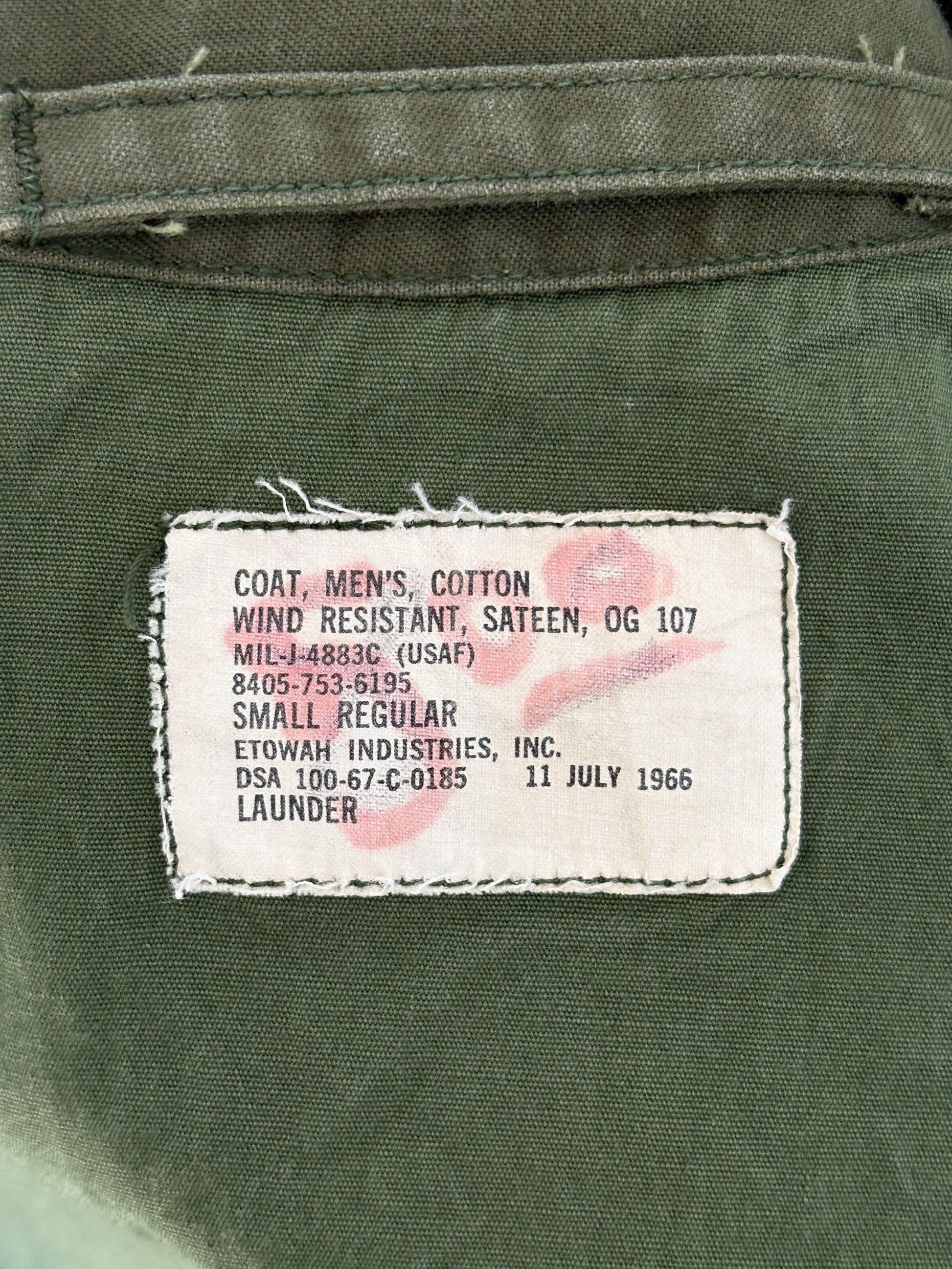 Small Reg. Authentic 1967 OG-107 field jacket Military - USA Vintage Bcn