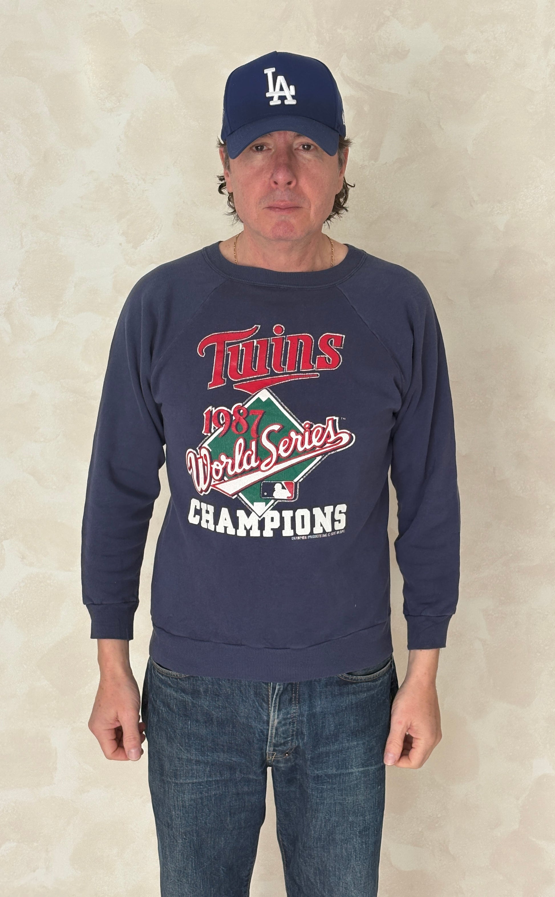 Size M Crew Sweat Twins Champions Made In USA By Champion 1987 - USA Vintage Bcn