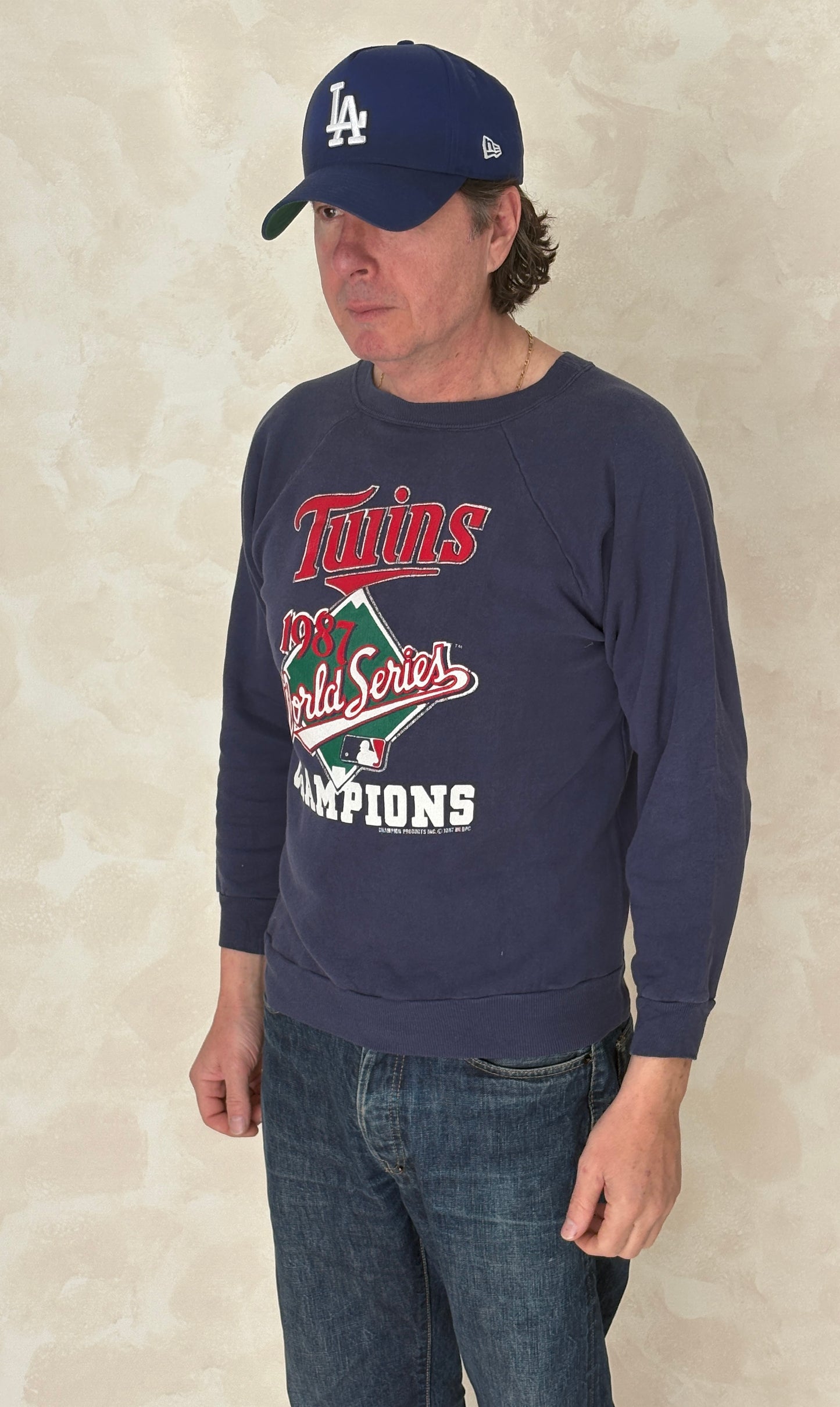 Size M Crew Sweat Twins Champions Made In USA By Champion 1987 - USA Vintage Bcn