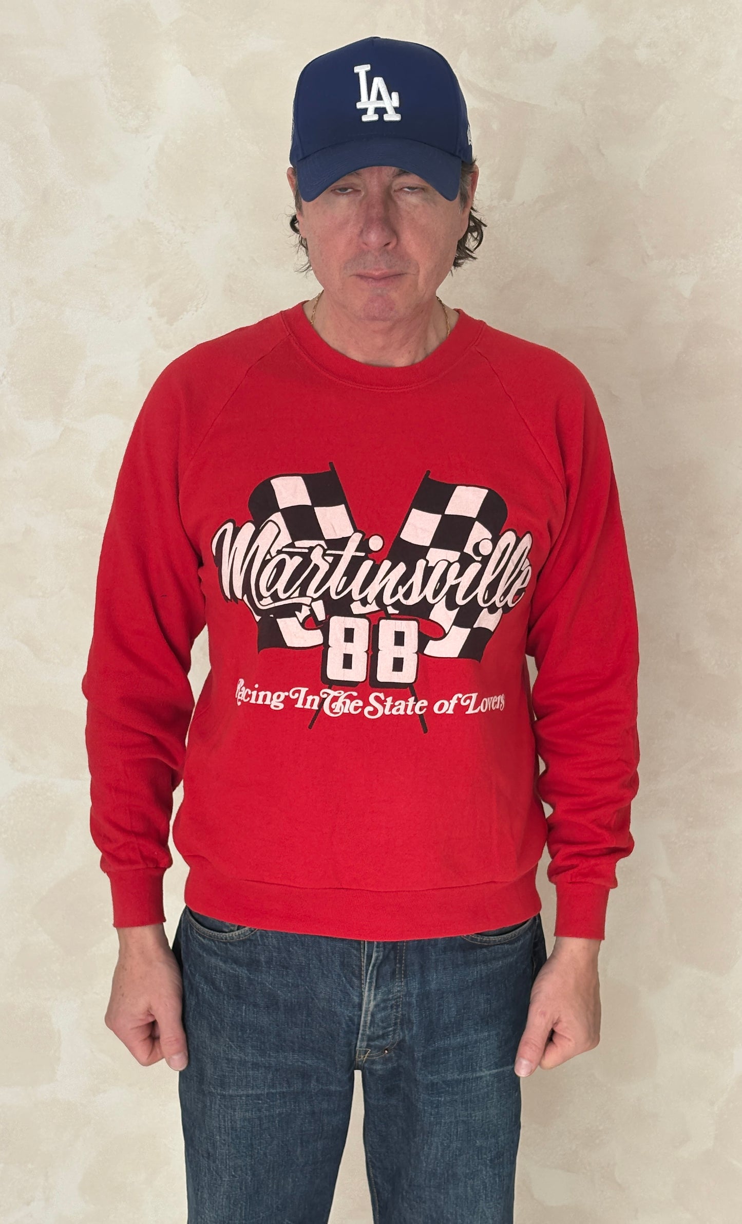 Size L 80s Crew Sweat Martinsville Made in USA - USA Vintage Bcn