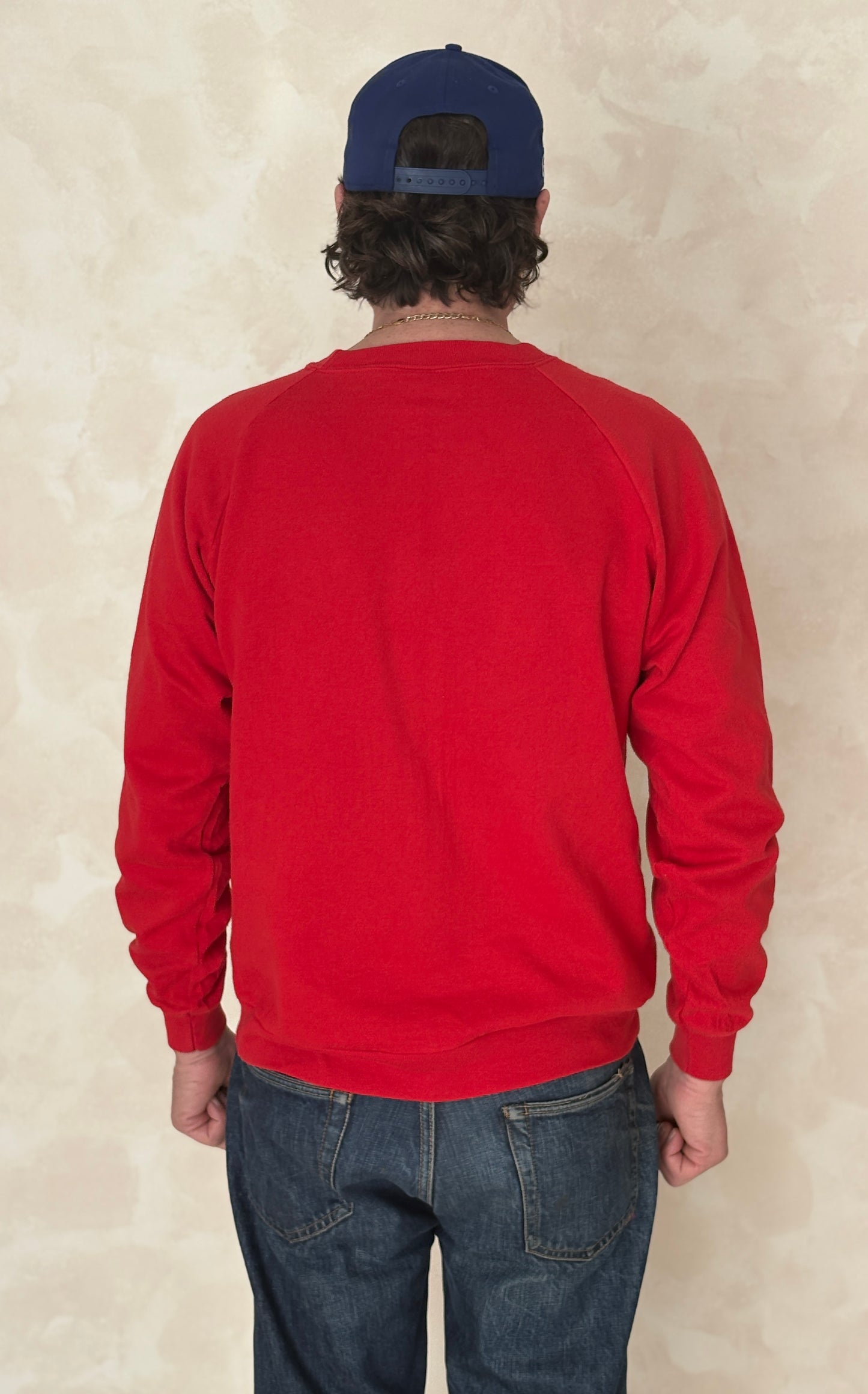 Size L 80s Crew Sweat Martinsville Made in USA - USA Vintage Bcn