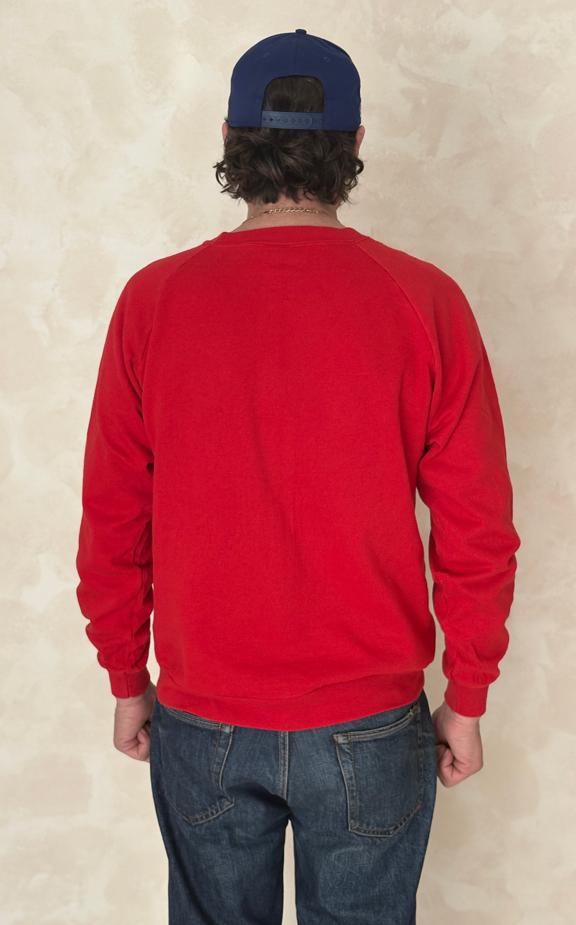Size L 80s Crew Sweat Martinsville Made in USA - USA Vintage Bcn