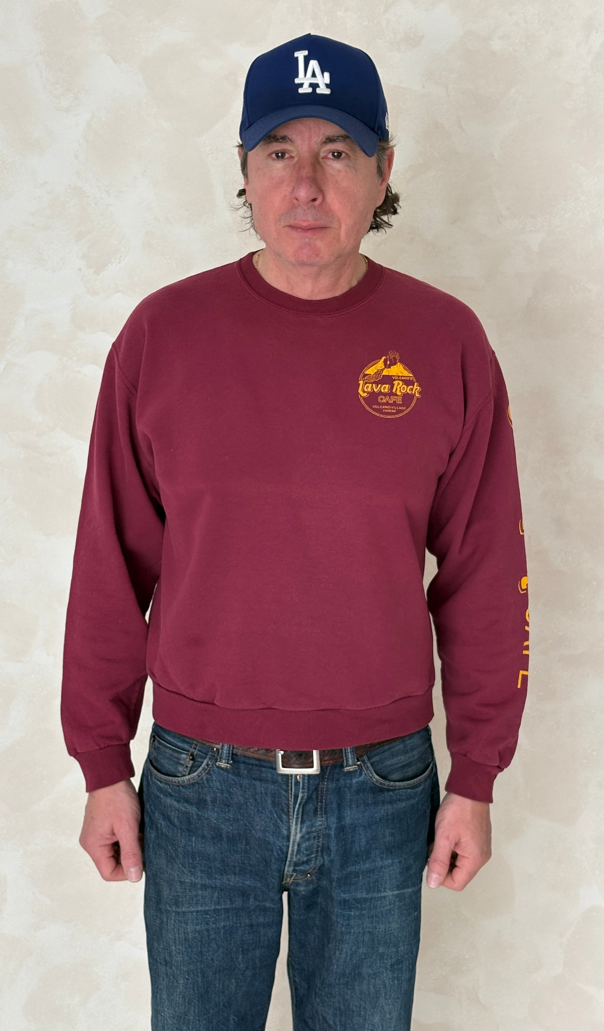 cafe rock sweatshirt, vintage crewneck, medium pullover, retro rock sweater, vintage casual wear, 90s sweatshirt,