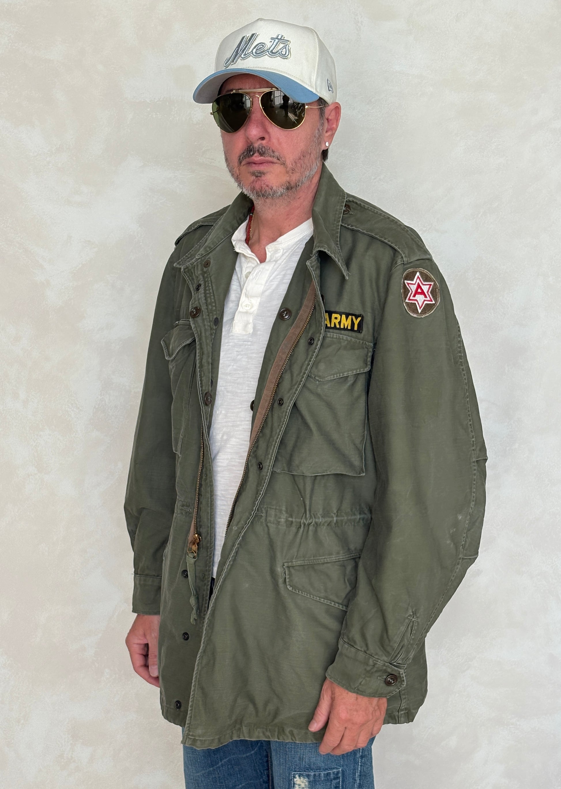 Med Long. Authentic 5th Army Vintage US Army M-51 OG-107 jacket. Military - USA Vintage Bcn