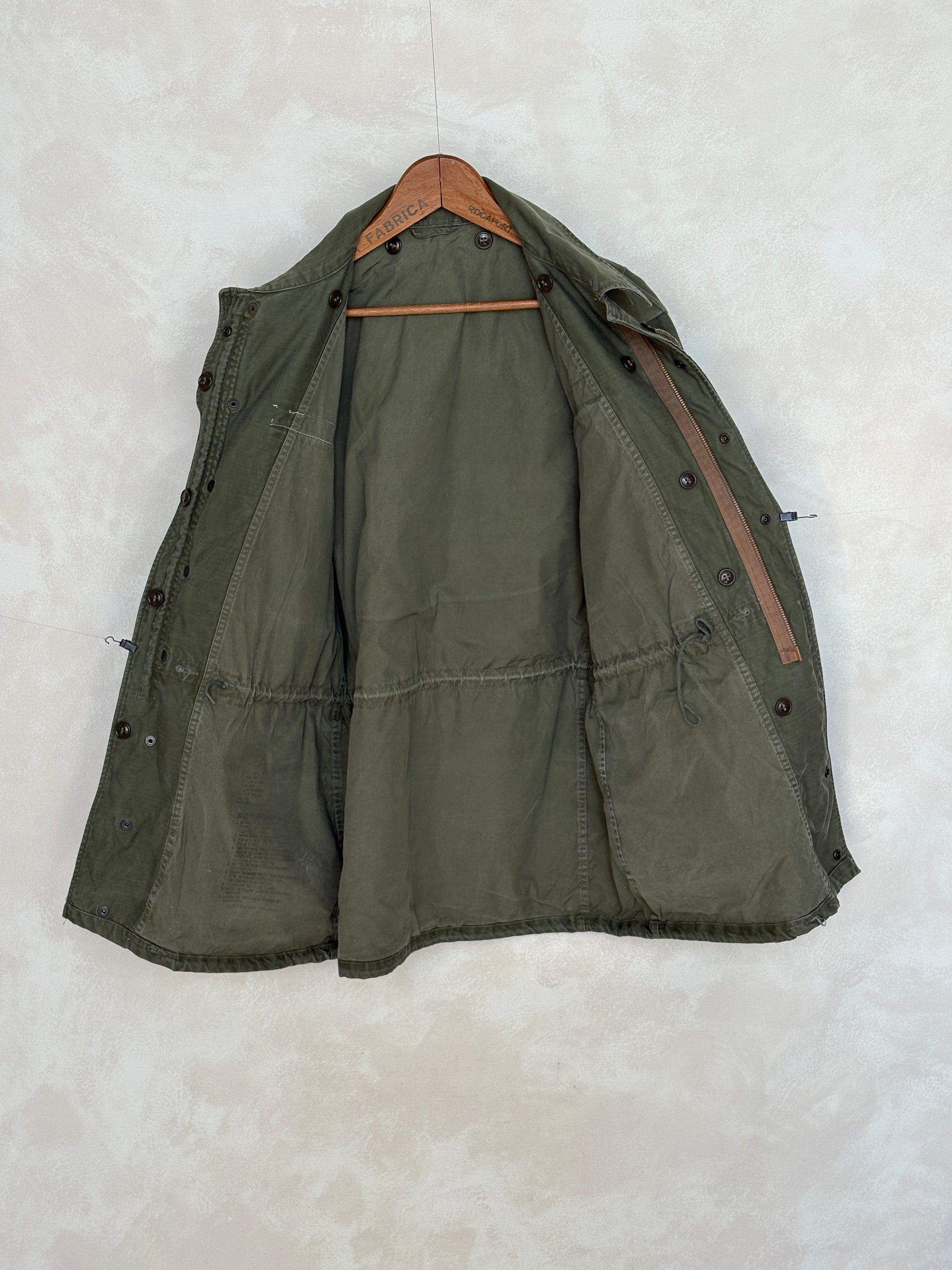 Med Long. Authentic 5th Army Vintage US Army M-51 OG-107 jacket. Military - USA Vintage Bcn