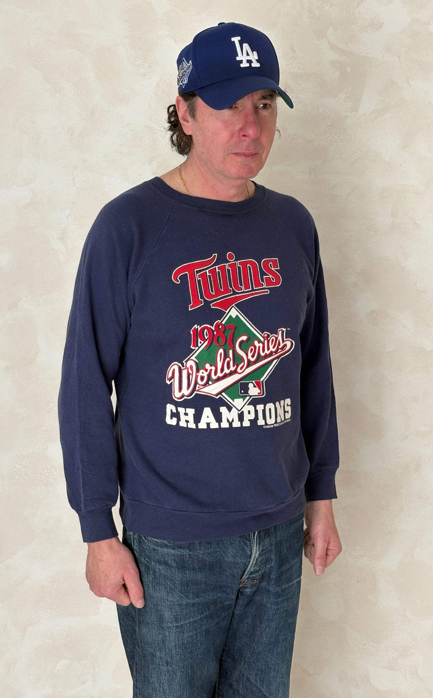 Size L Crew Neck Made in USA By Champion 1987 - USA Vintage Bcn
