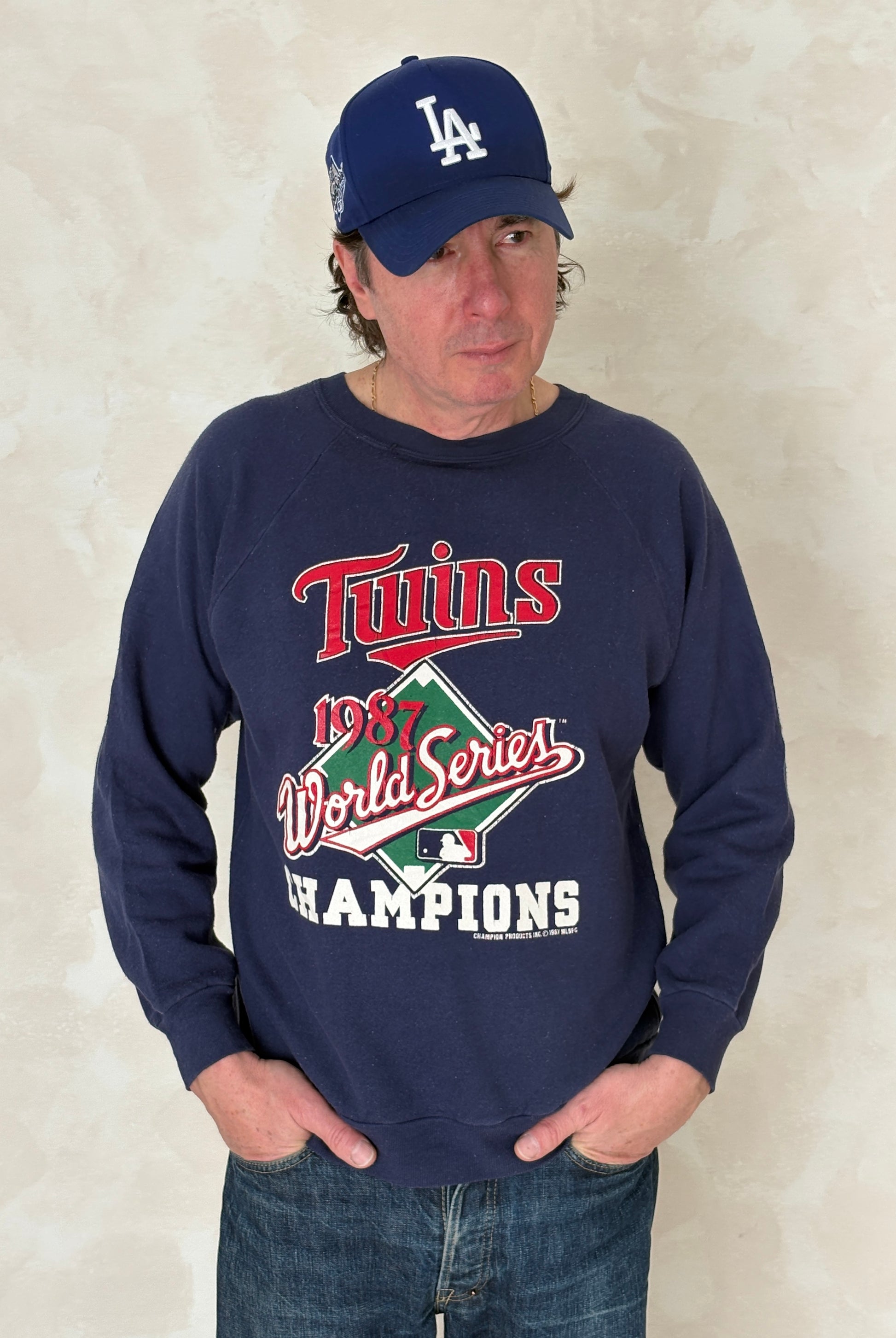 Size L Crew Neck Made in USA By Champion 1987 - USA Vintage Bcn