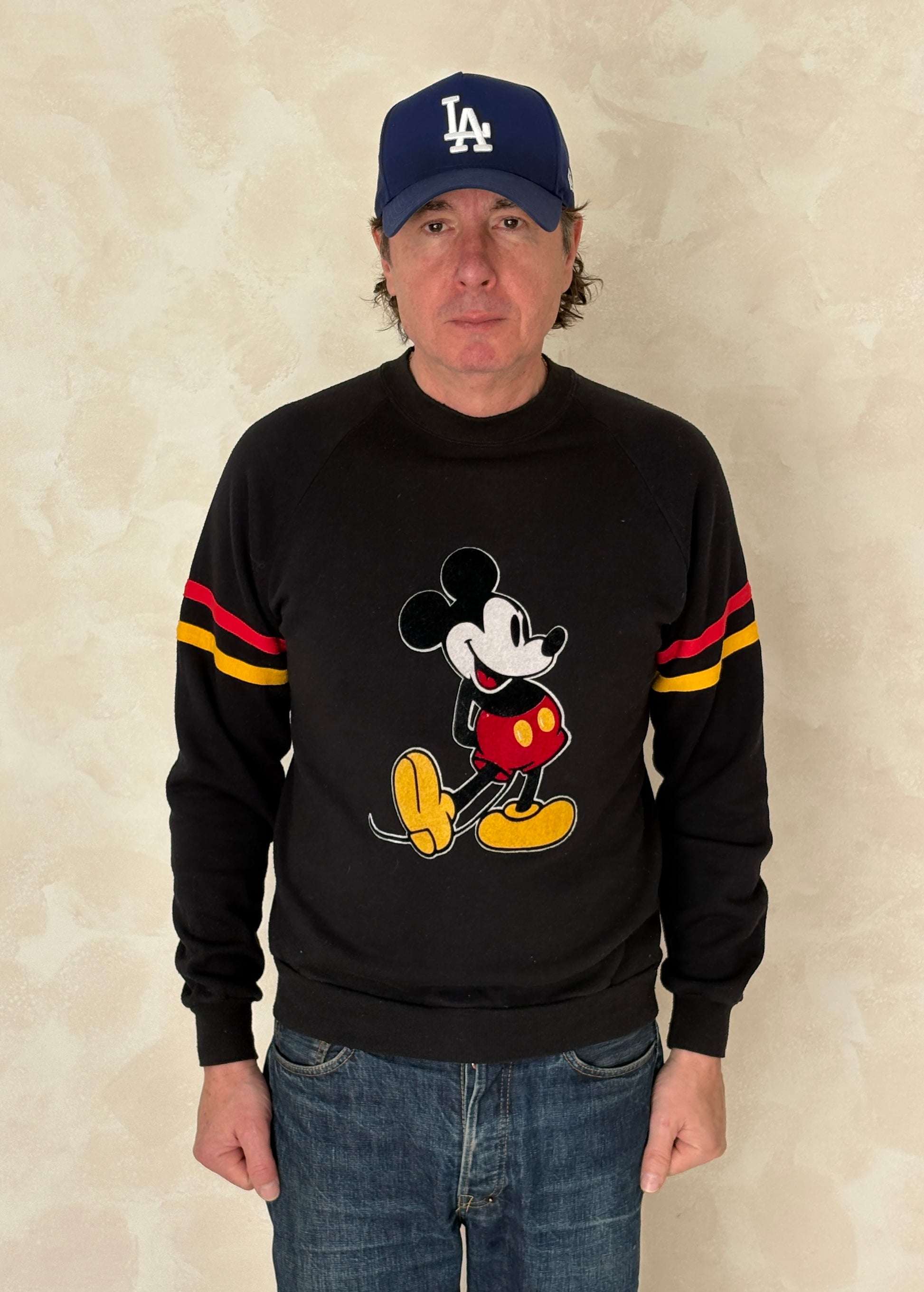 mickey mouse sweatshirt, vintage disney crewneck, usa made disney, large mickey sweater, retro cartoon sweatshirt