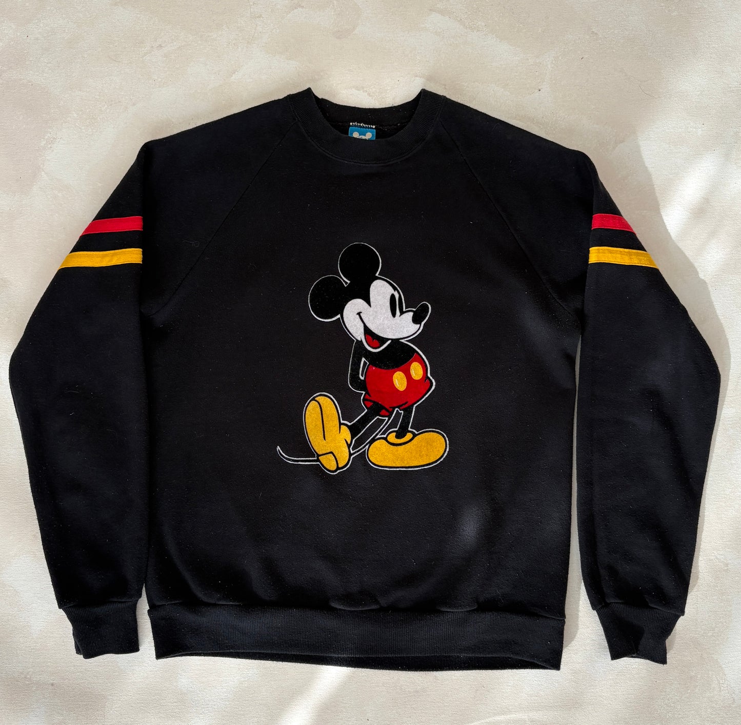 mickey mouse sweatshirt, vintage disney crewneck, usa made disney, large mickey sweater, retro cartoon sweatshirt