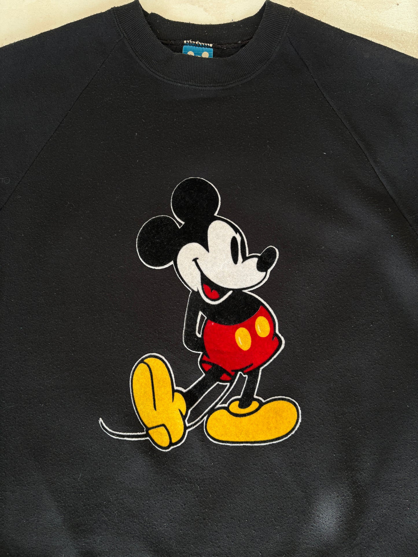 mickey mouse sweatshirt, vintage disney crewneck, usa made disney, large mickey sweater, retro cartoon sweatshirt