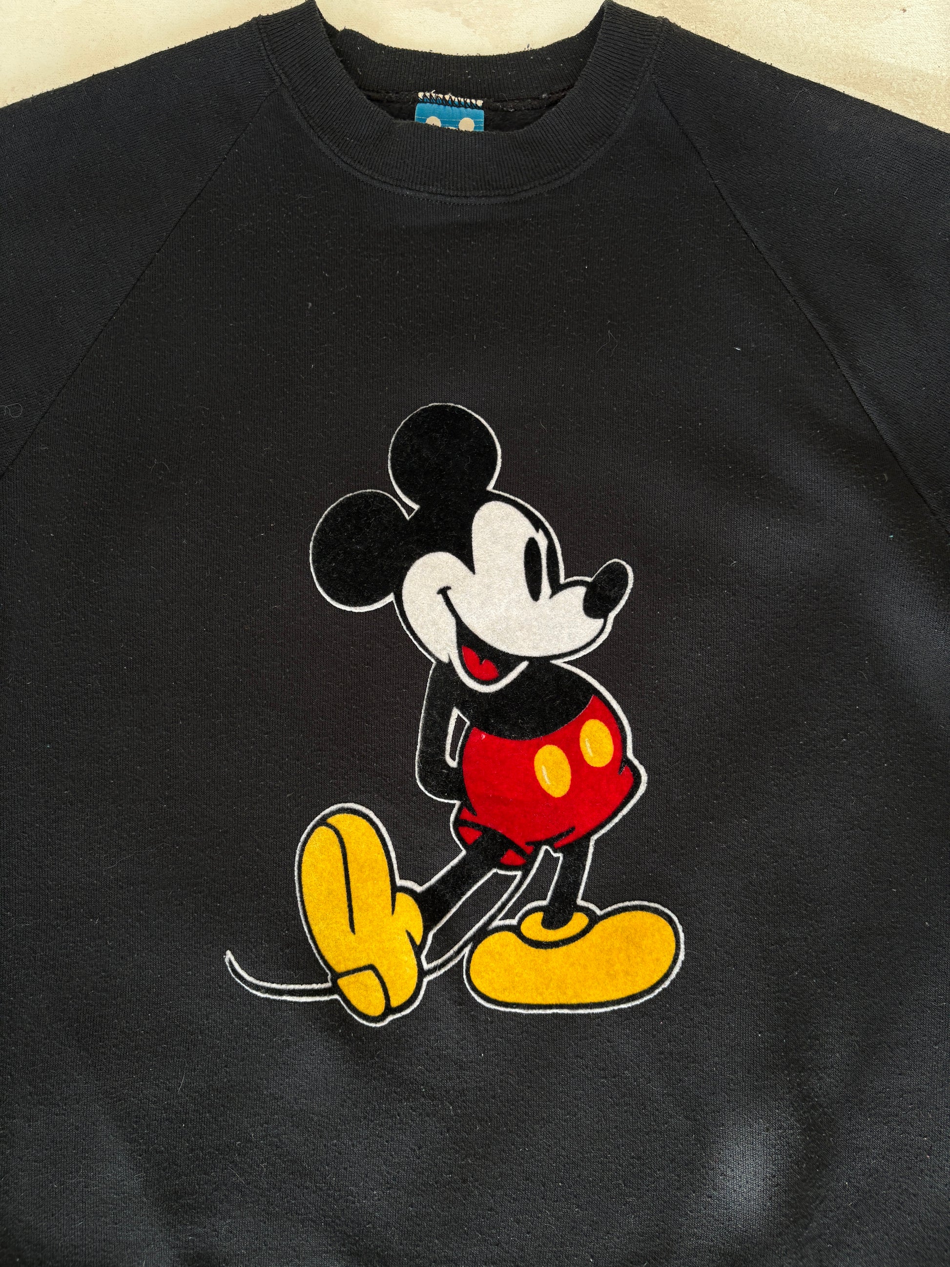 mickey mouse sweatshirt, vintage disney crewneck, usa made disney, large mickey sweater, retro cartoon sweatshirt