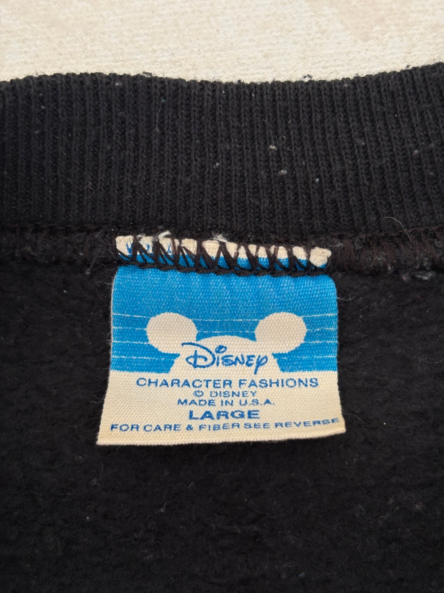 mickey mouse sweatshirt, vintage disney crewneck, usa made disney, large mickey sweater, retro cartoon sweatshirt