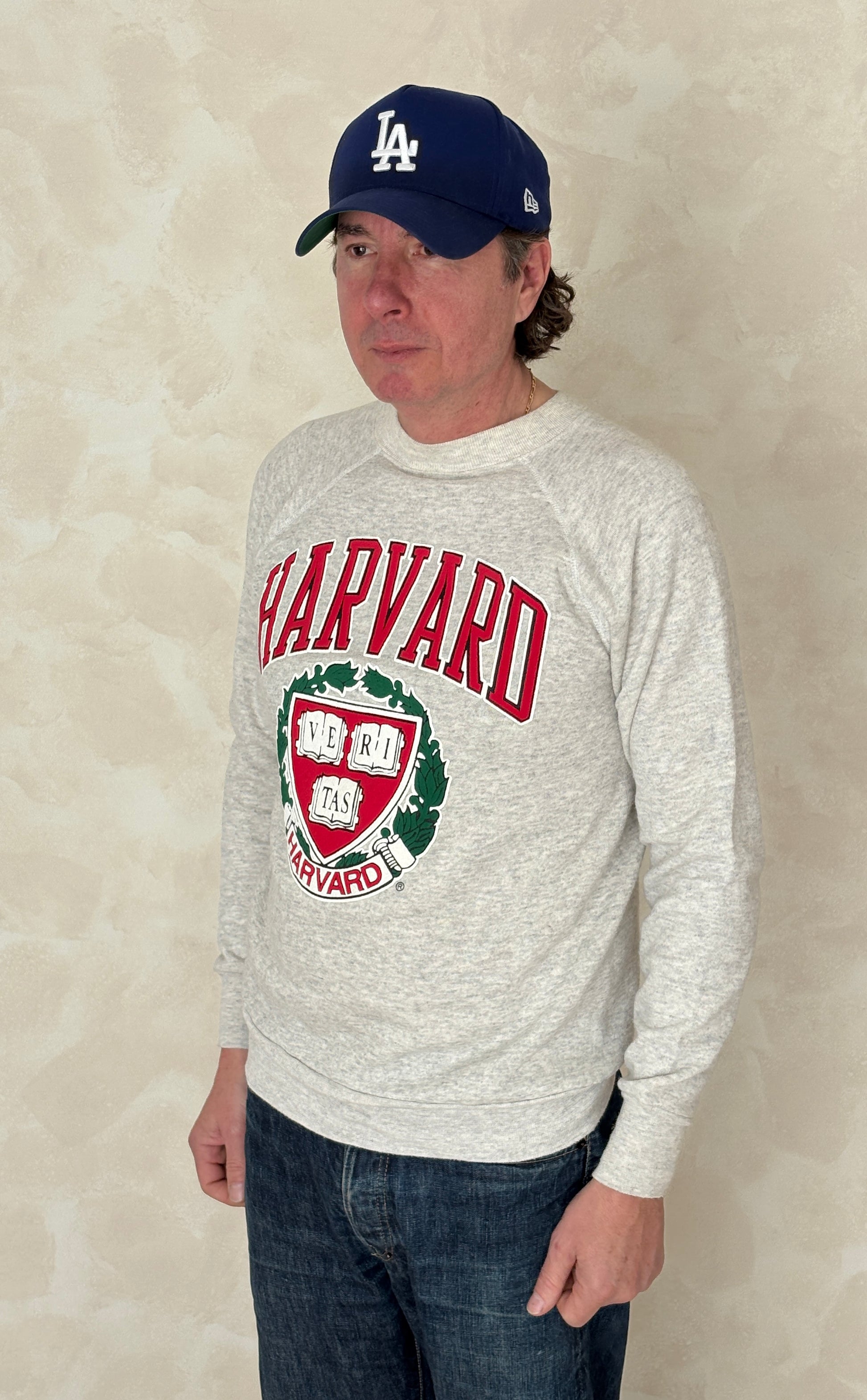 Size L 80s Crew Neck Harvard Ve Ri Tas - USA Vintage Bcn