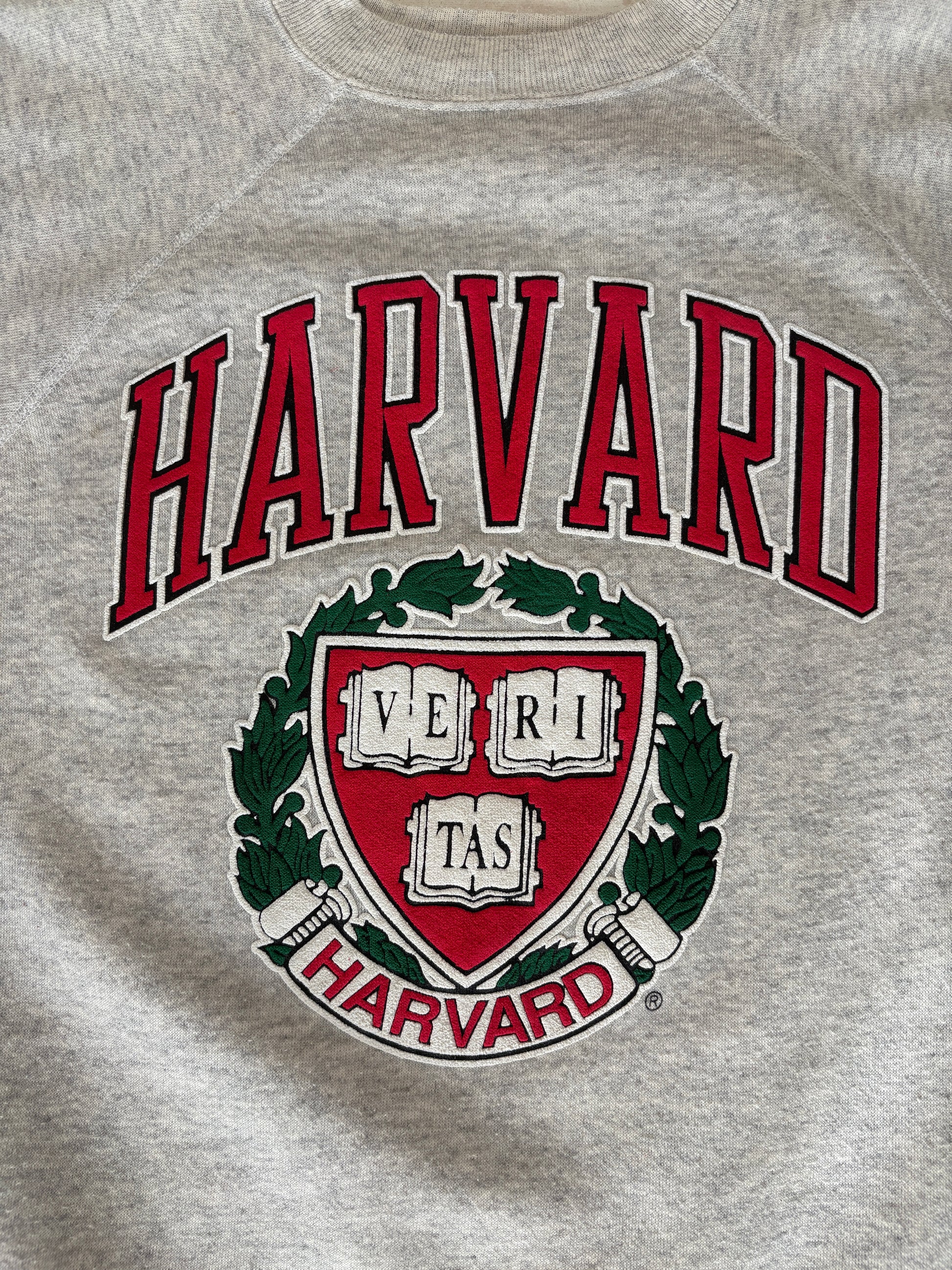 Size L 80s Crew Neck Harvard Ve Ri Tas - USA Vintage Bcn