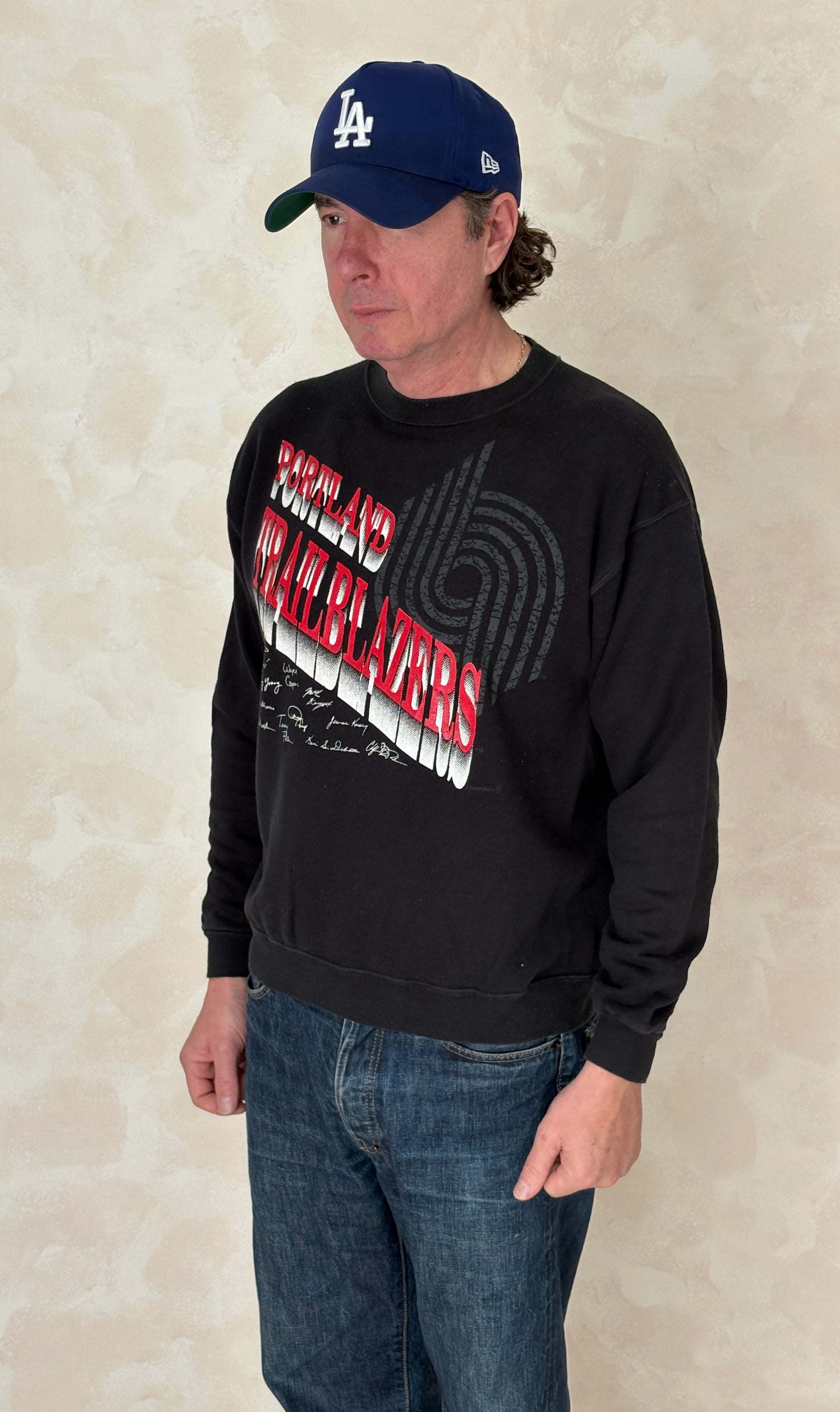 Size L Crew Neck Portland Trailblazers Made in USA By Hanes - USA Vintage Bcn