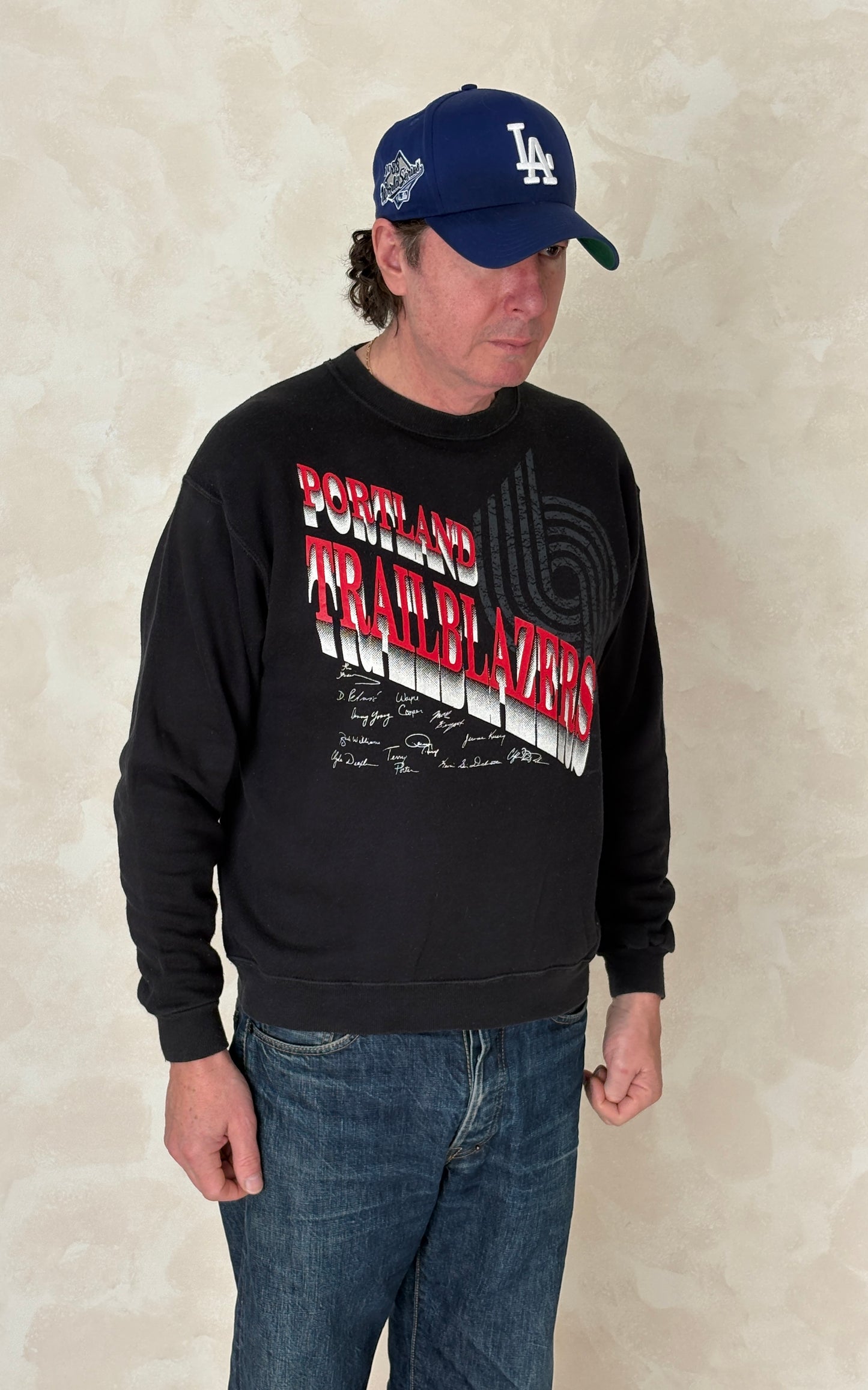 Size L Crew Neck Portland Trailblazers Made in USA By Hanes - USA Vintage Bcn