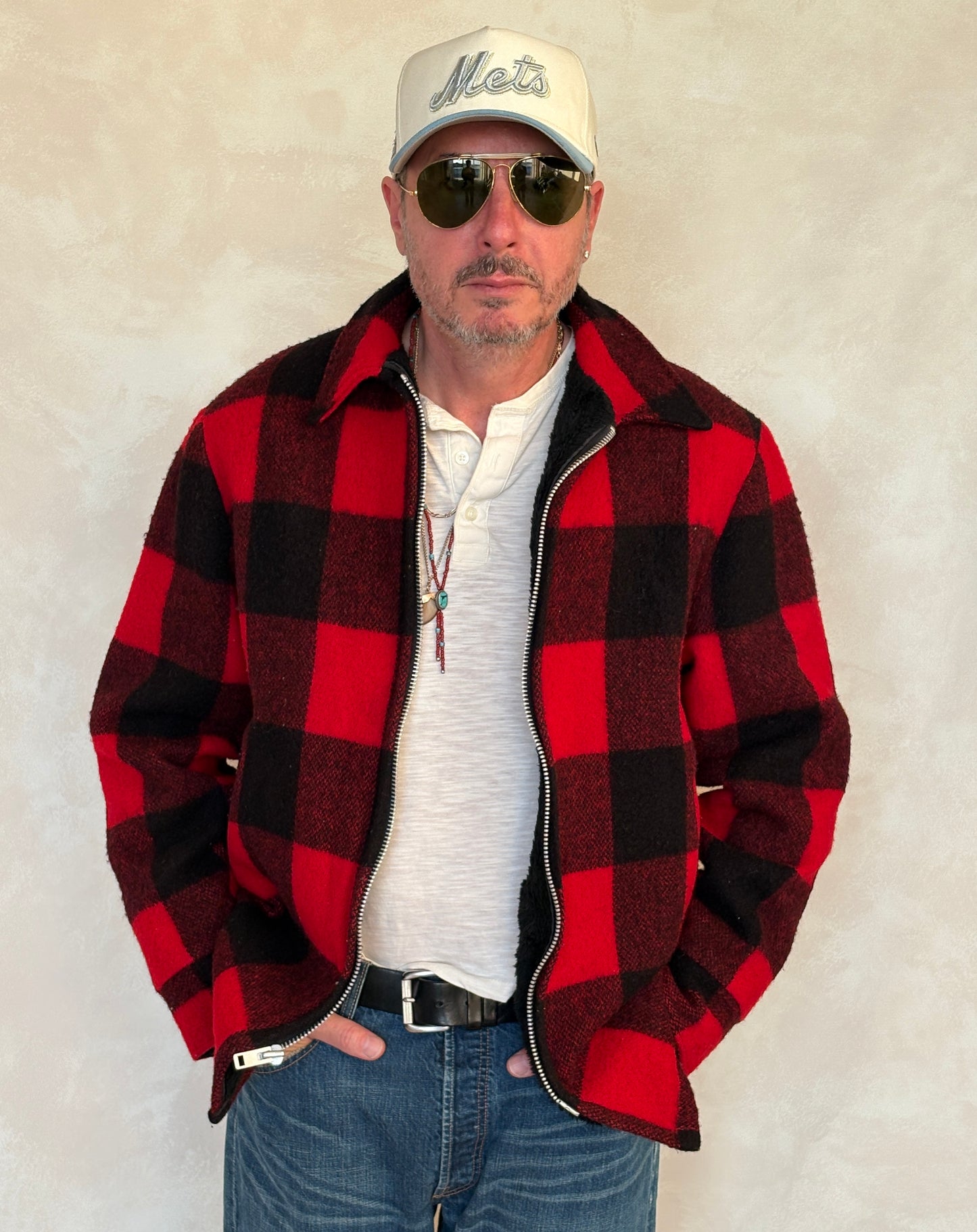 Vintage Woolrich buffalo plaid wool jacket size Large from USA Vintage BCN