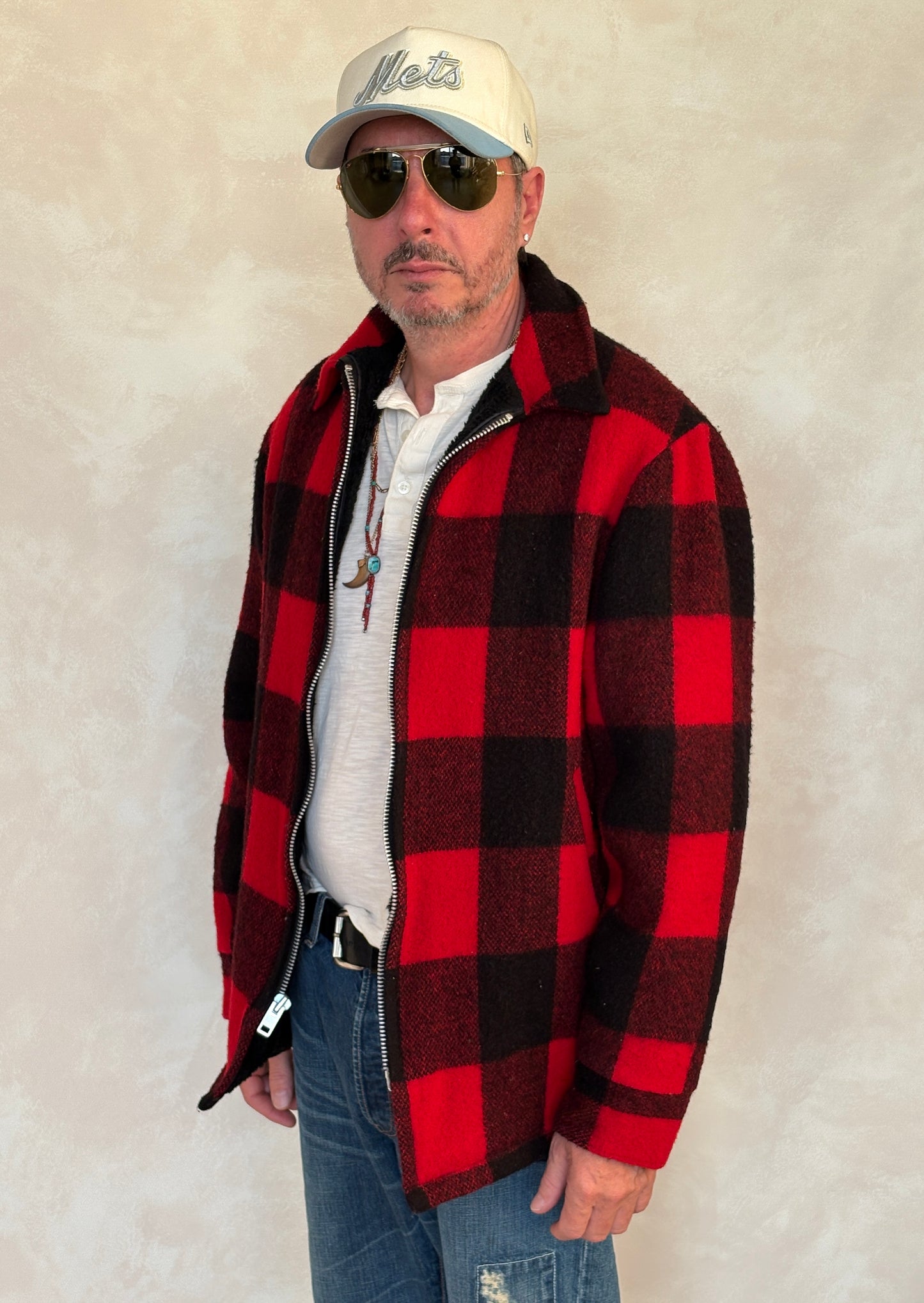 Large. Vintage Woolrich buffalo paid wool jacket - USA Vintage Bcn