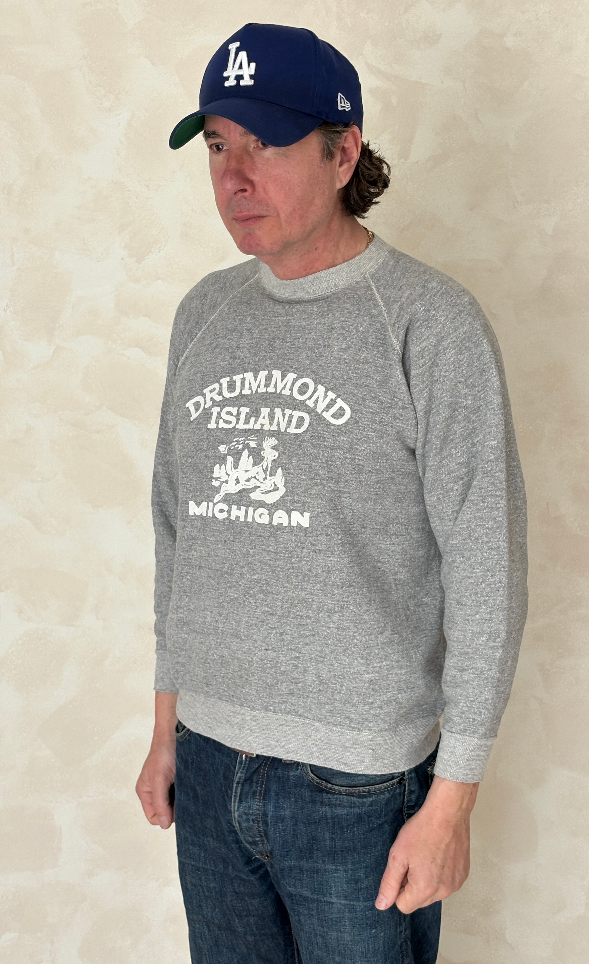 Size L Crew Neck 80s Made in USA - USA Vintage Bcn