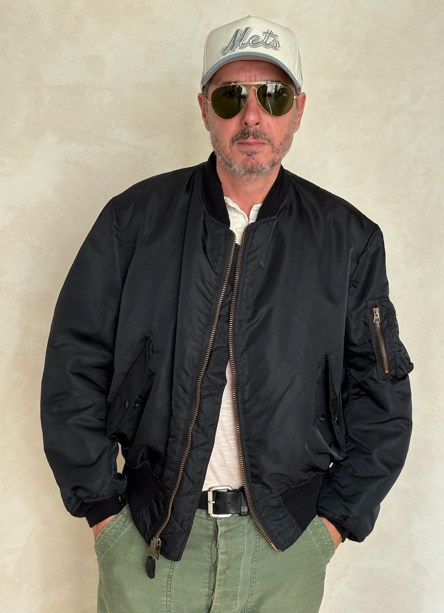 XL. vintage 90s Alpha Industries flying intermediate type MA-1 jacket, Made in USA