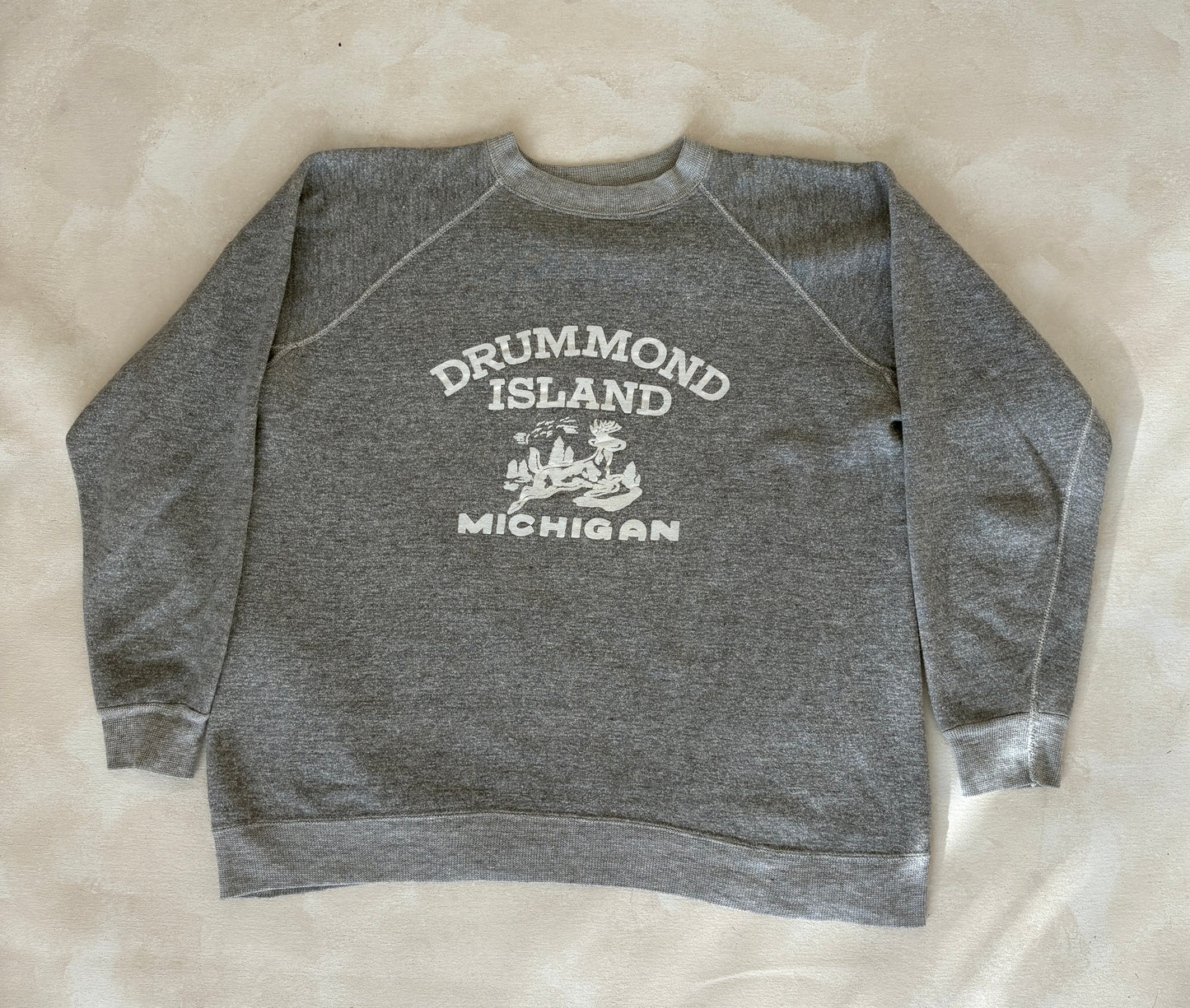 Size L Crew Neck 80s Made in USA-AJ357 Studio