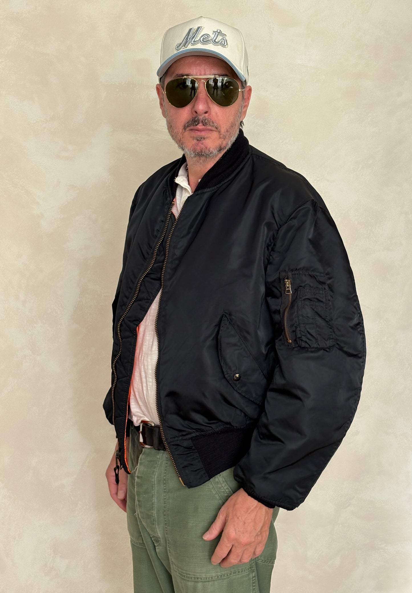 XL. vintage 90s Alpha Industries flying intermediate type MA-1 jacket, Made in USA