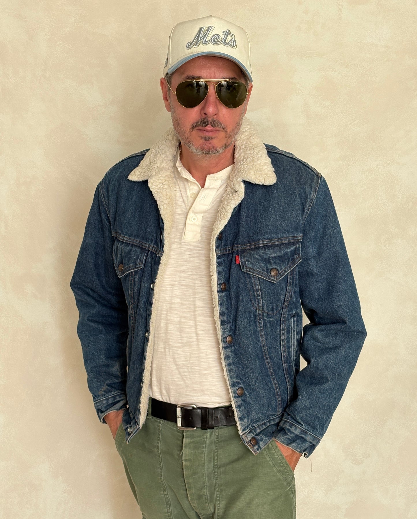 Size 36US/46EU. 4 pockets Vintage Levis fleece-sherpa Jacket Made in USA.