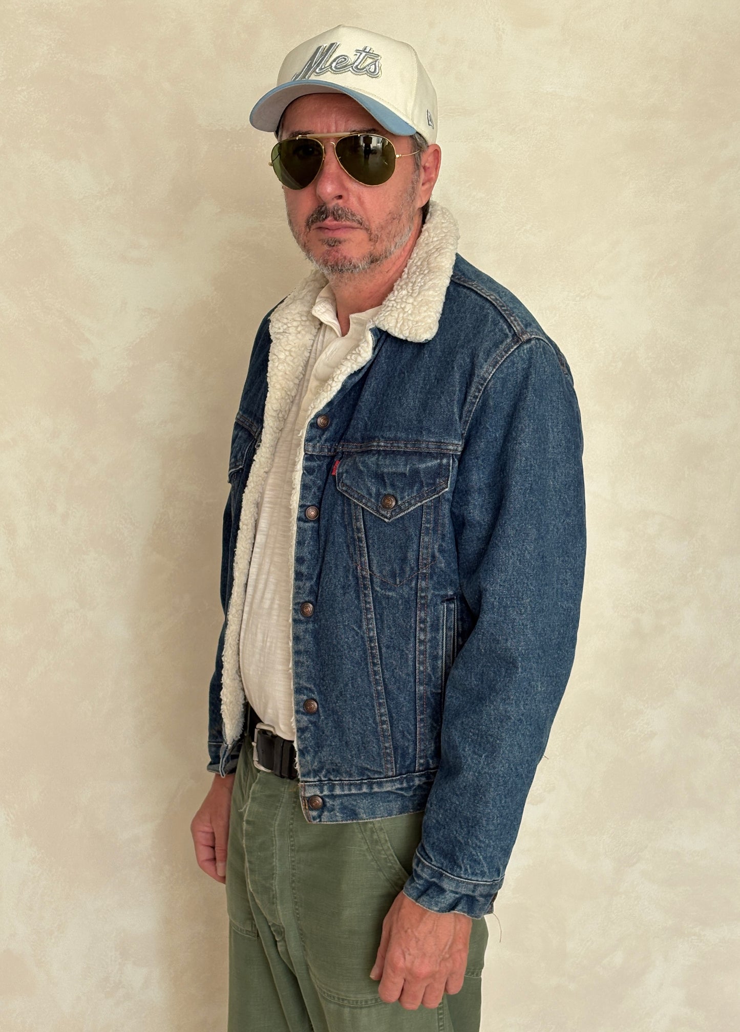 Size 36US/46EU. 4 pockets Vintage Levis fleece-sherpa Jacket Made in USA.